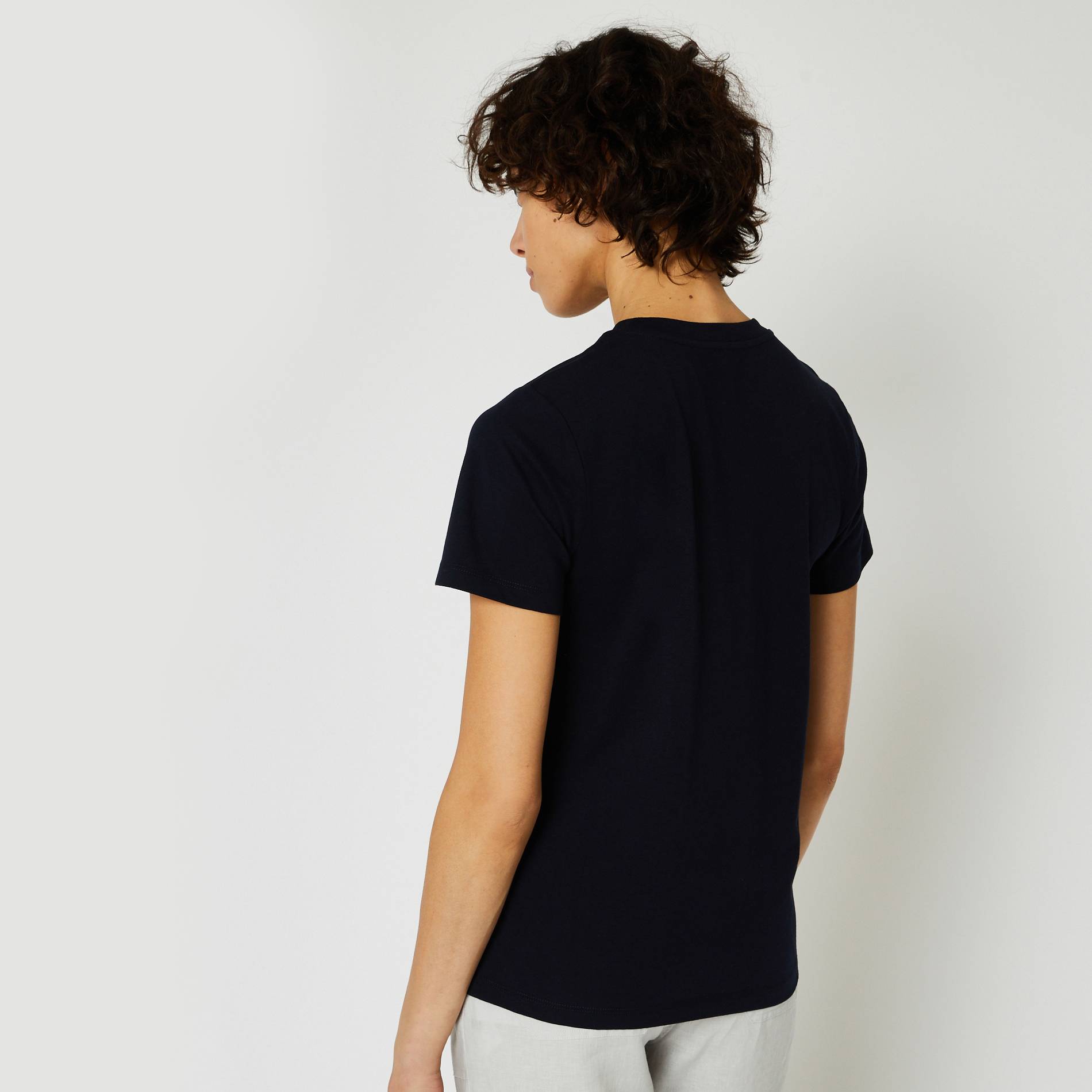 T-shirt à message en coton BIO, Bleu marine, large image number 1