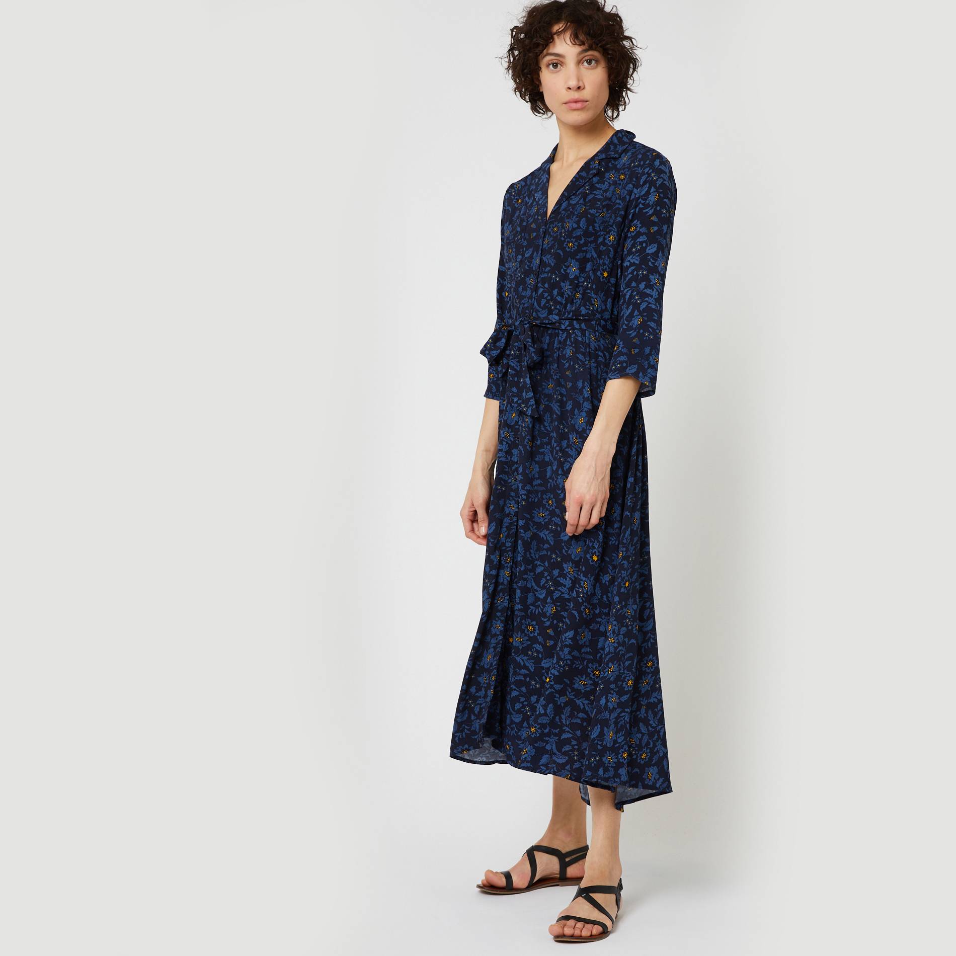 Robe chemise imprimée, Bleu marine, large image number 0.0
