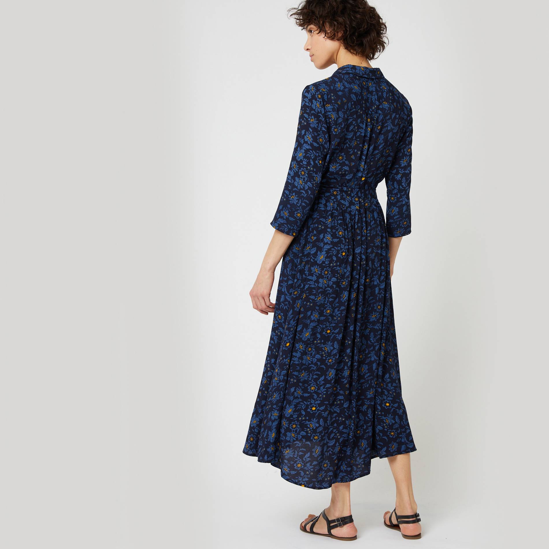 Robe chemise imprimée, Bleu marine, large image number 1.0
