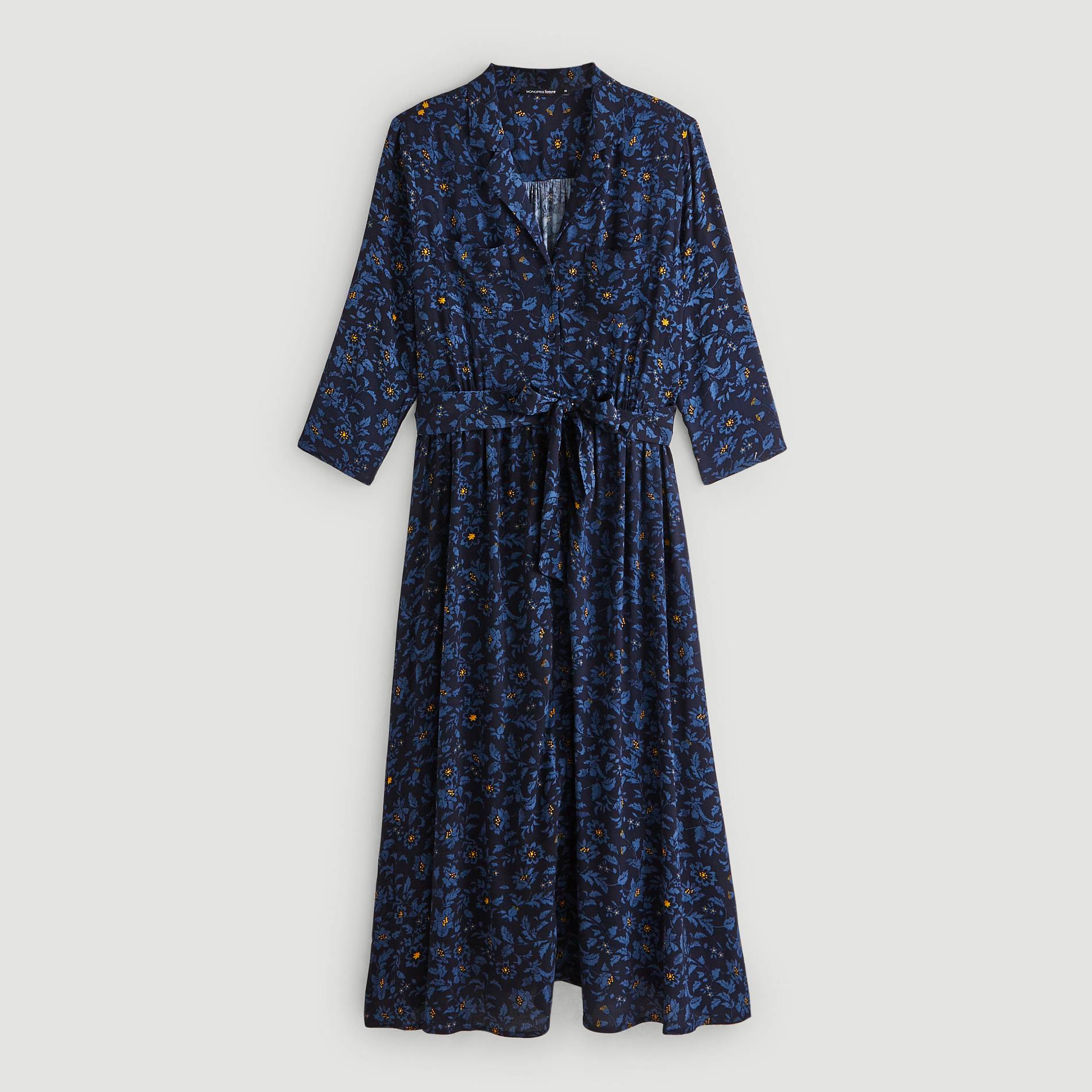Robe chemise imprimée, Bleu marine, large image number 2