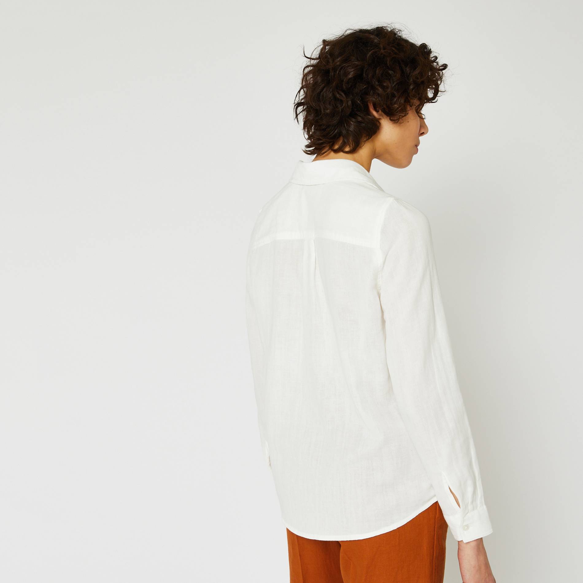 Chemise unie en coton BIO, Ecru, large image number 1