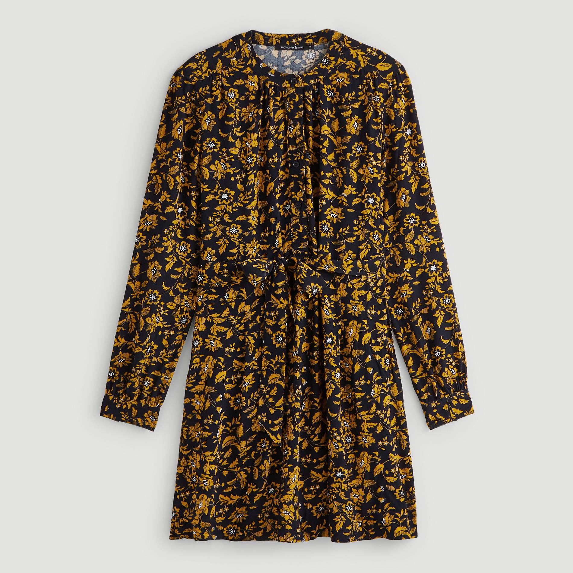 Robe courte manches longues, Bleu marine, large image number 2.0