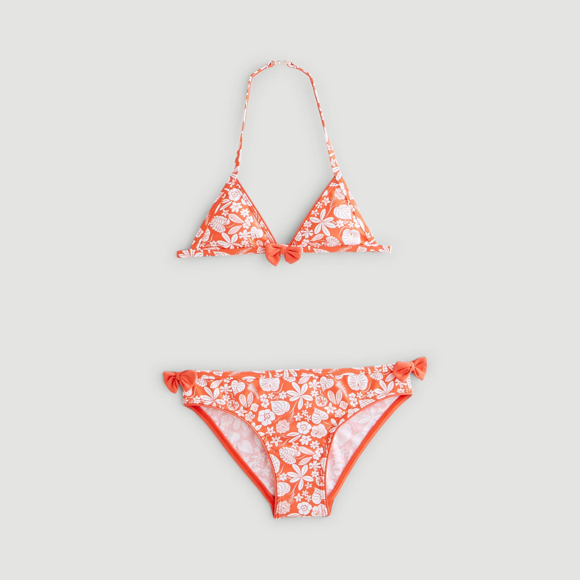 Maillot de bain 2 pièces imprimé, Orange, large image number 0