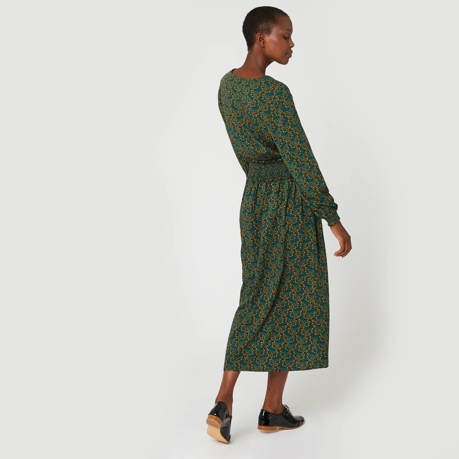 Robe imprimée, Vert foncé, large image number 1.0
