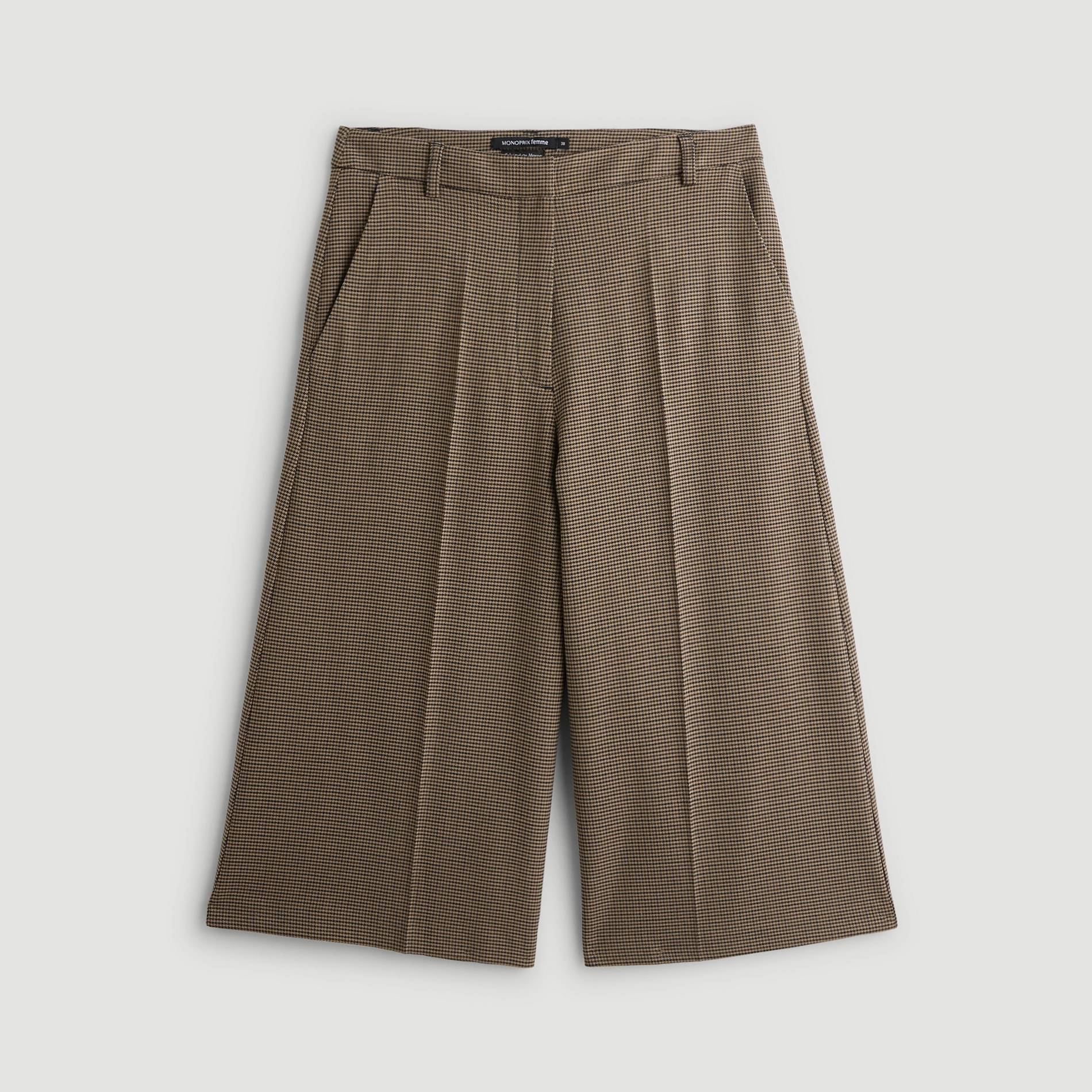 Jupe culotte a carreaux, Gris moyen, large image number 2.0