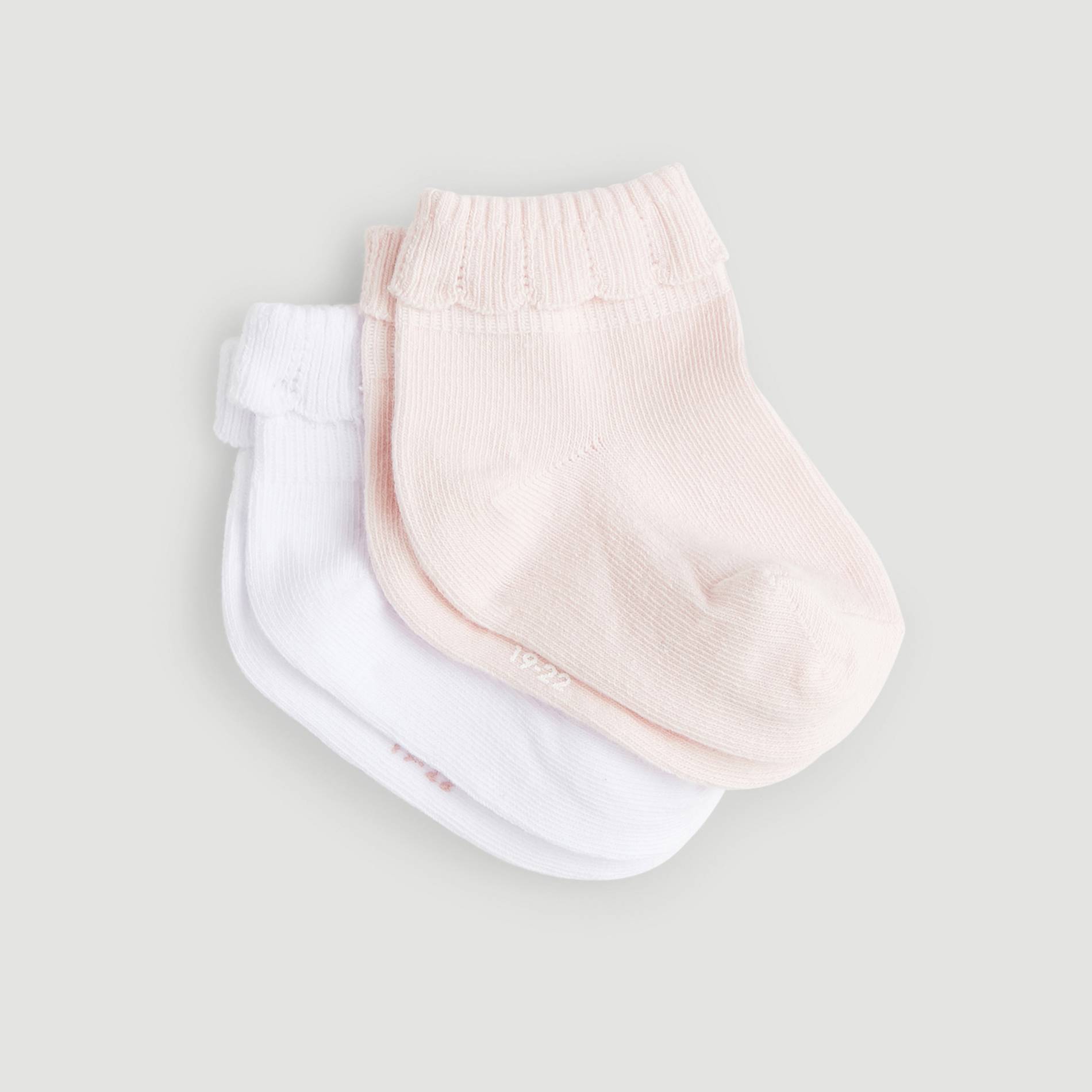 Lot de 2 paires de socquettes, Rose pâle, large image number 0