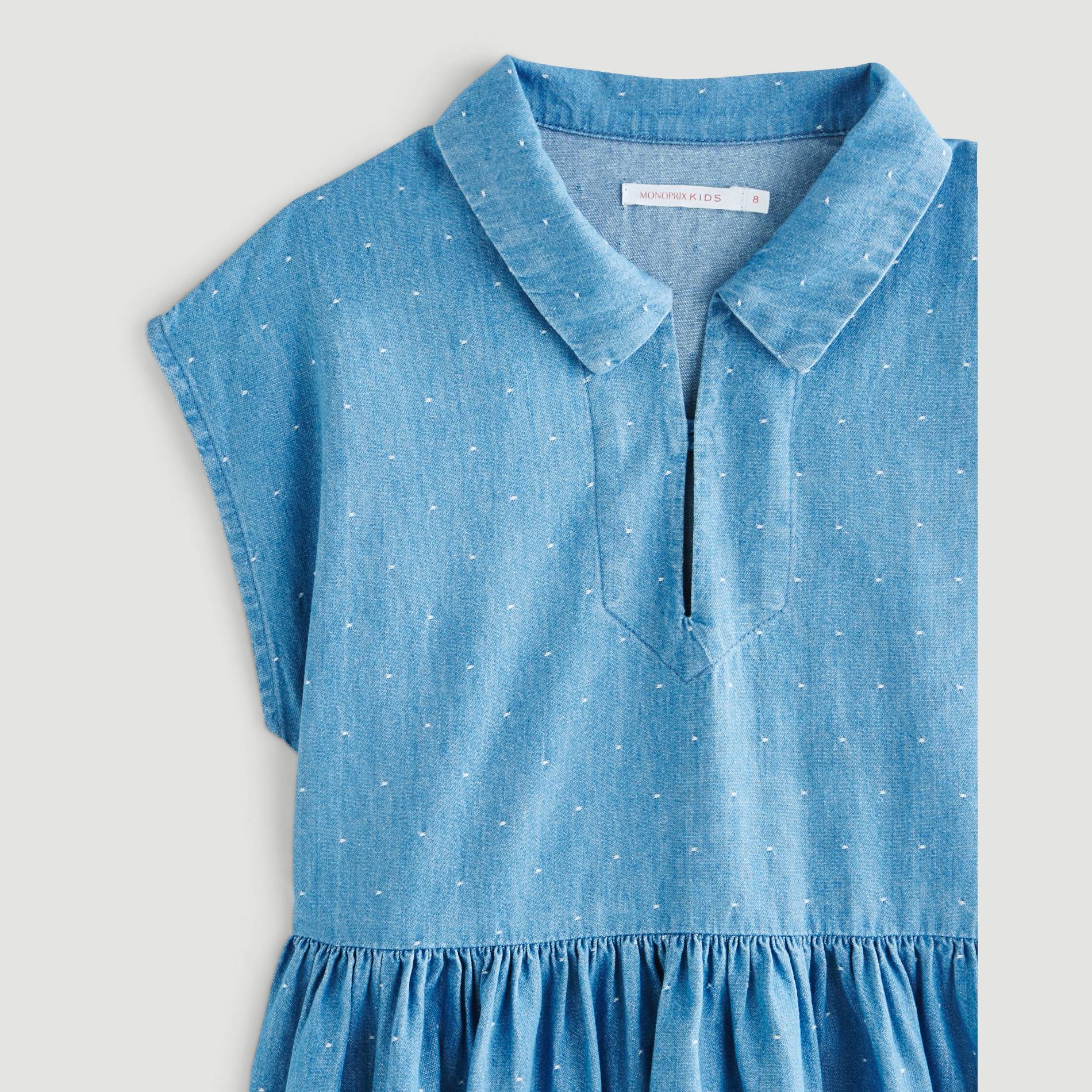 Robe chambray, Bleu, large image number 2