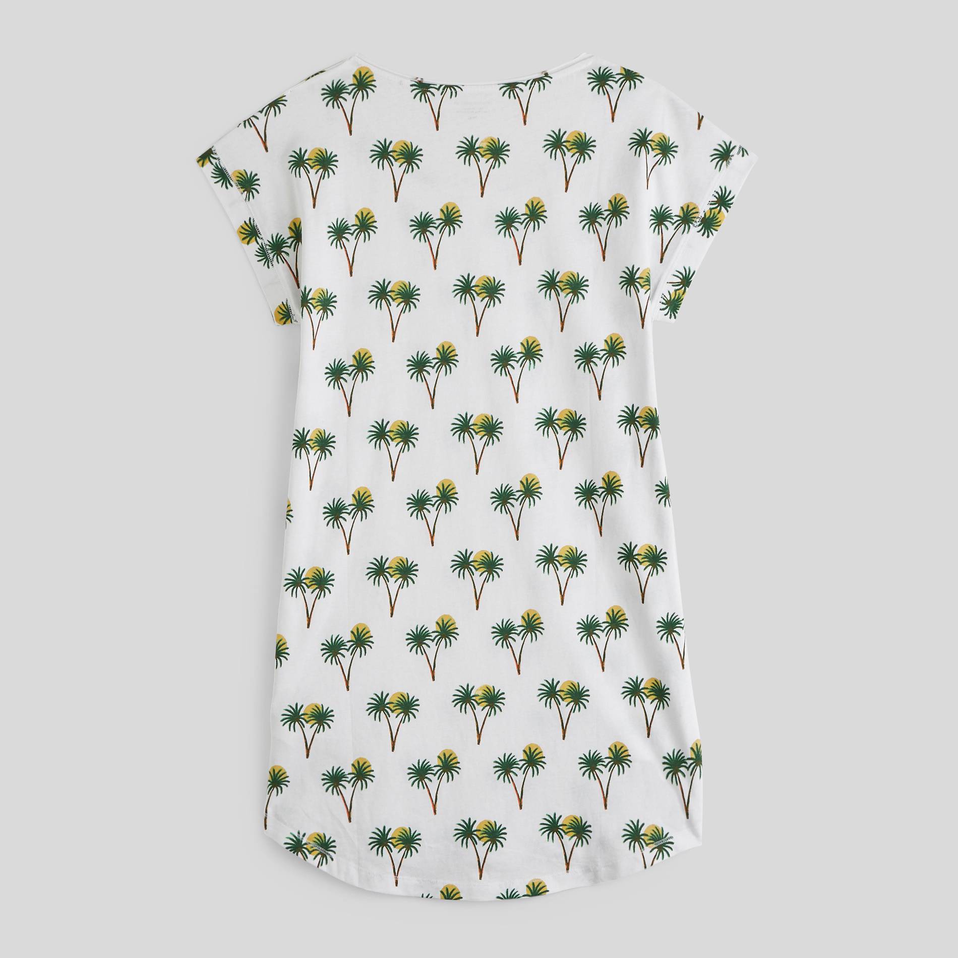 Chemise de nuit imprimée en coton BIO, Blanc, large image number 1.0
