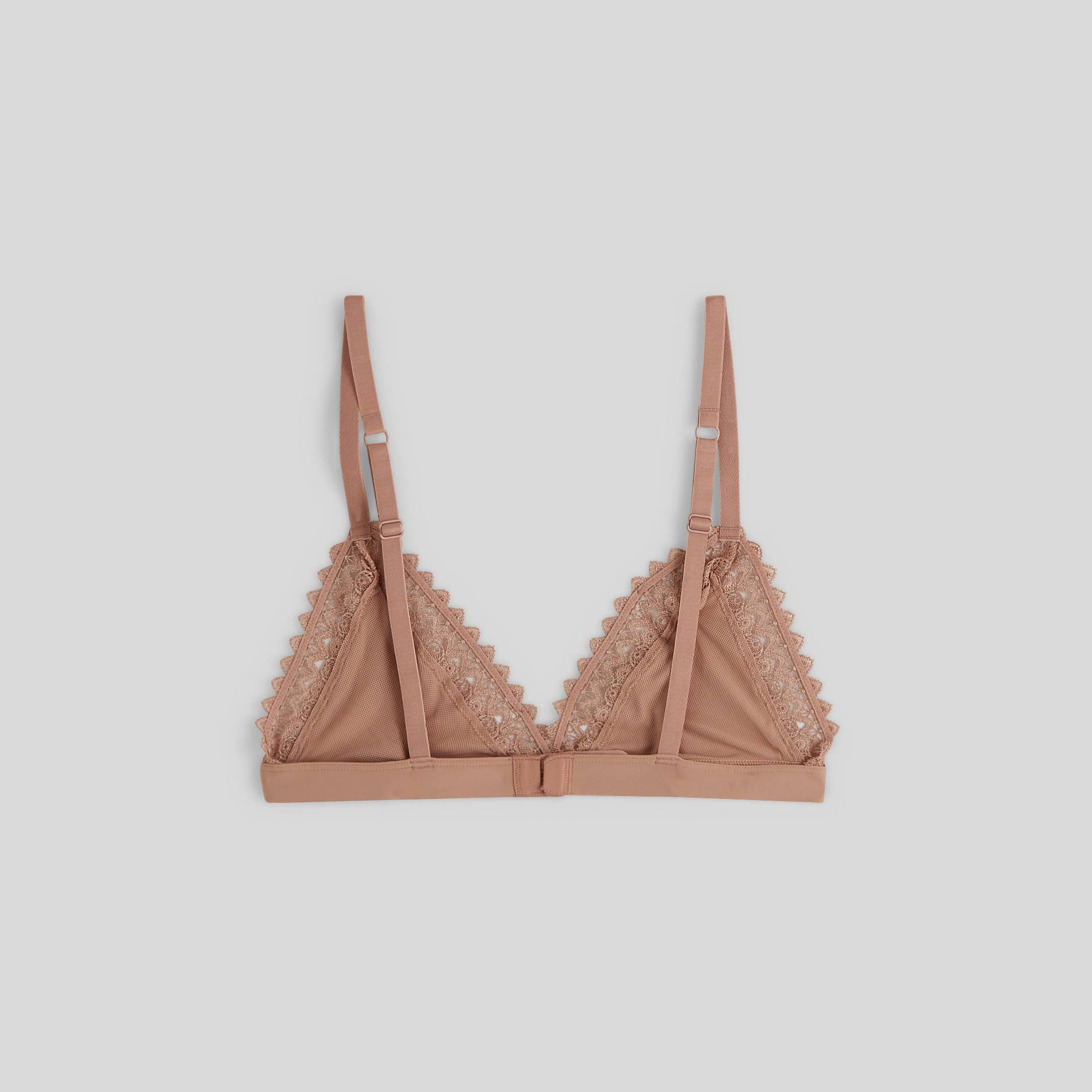 Soutien-gorge triangle en microfibre et guipure, Rose pâle, large image number 1