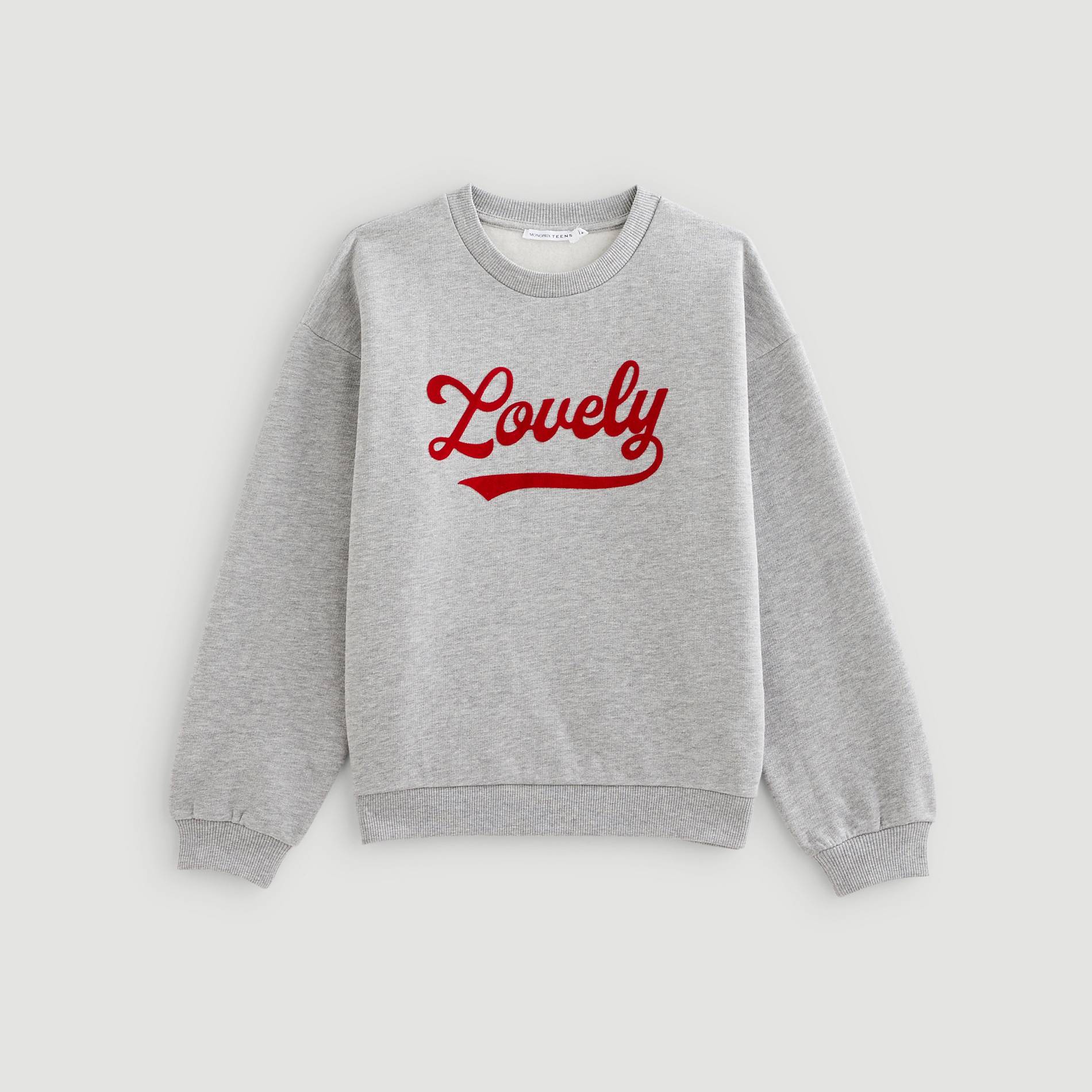 Sweat imprime, Gris moyen, large image number 0