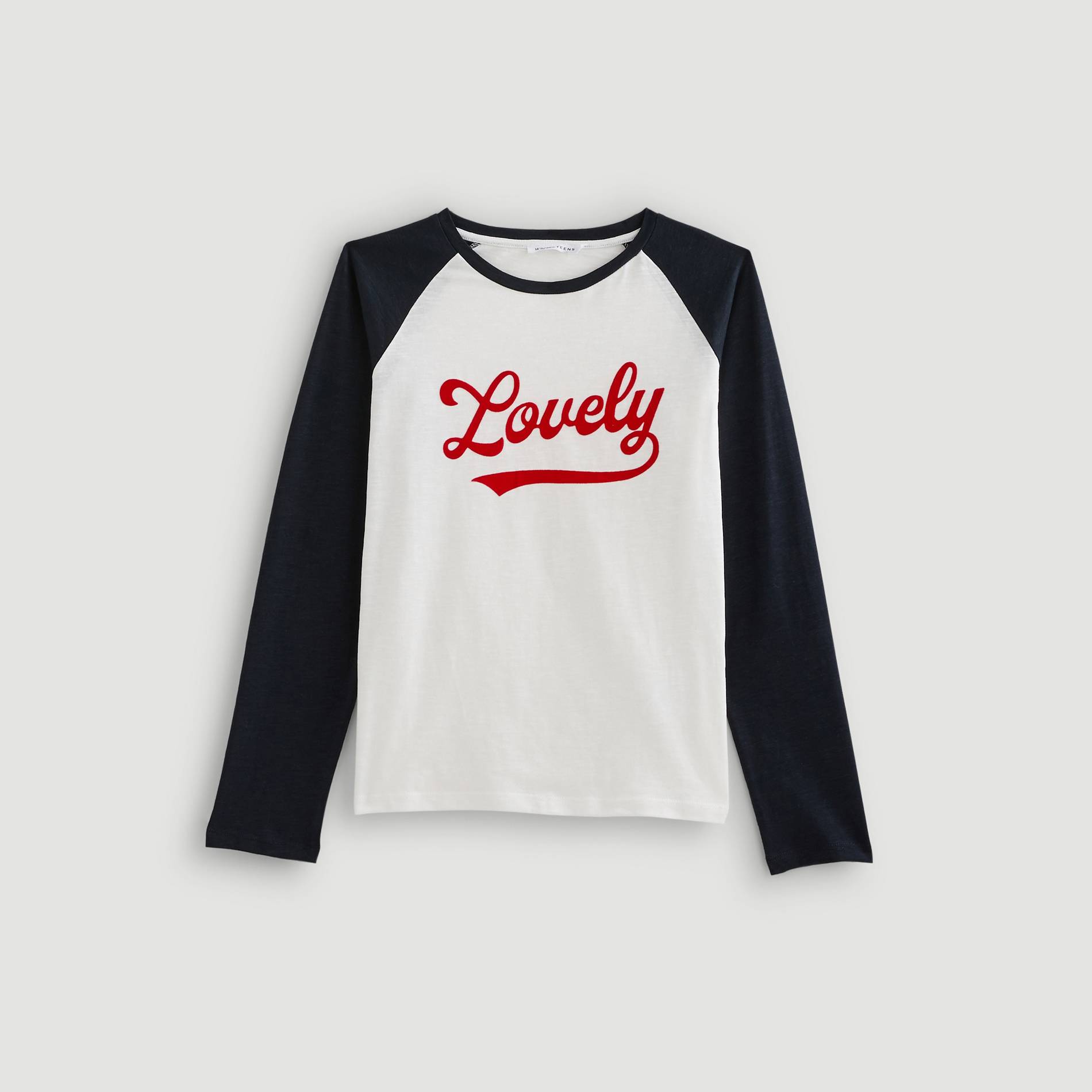 T-shirt manches longues imprime, Ecru, large image number 0.0