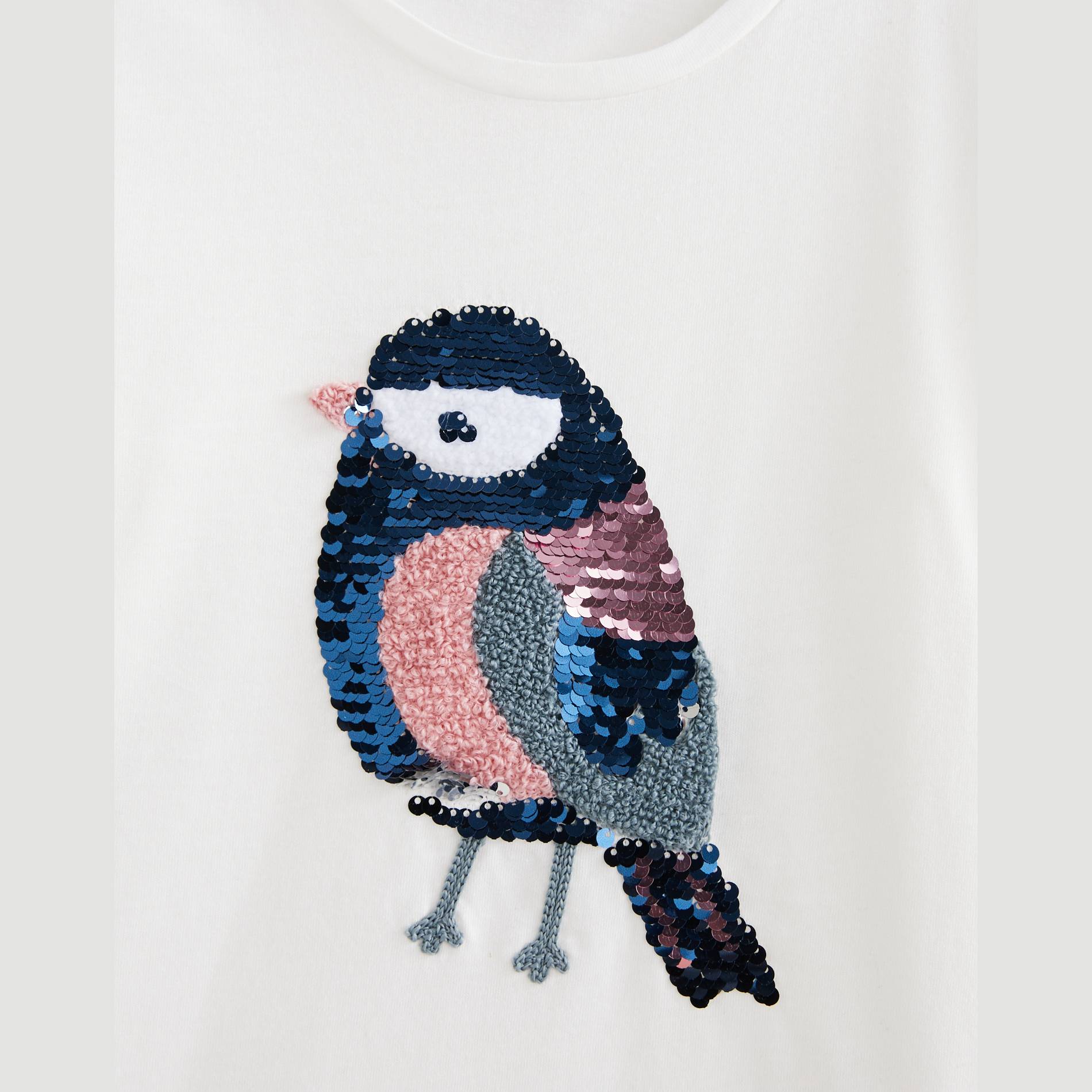 T-shirt a sequins magiques, Ecru, large image number 2.0