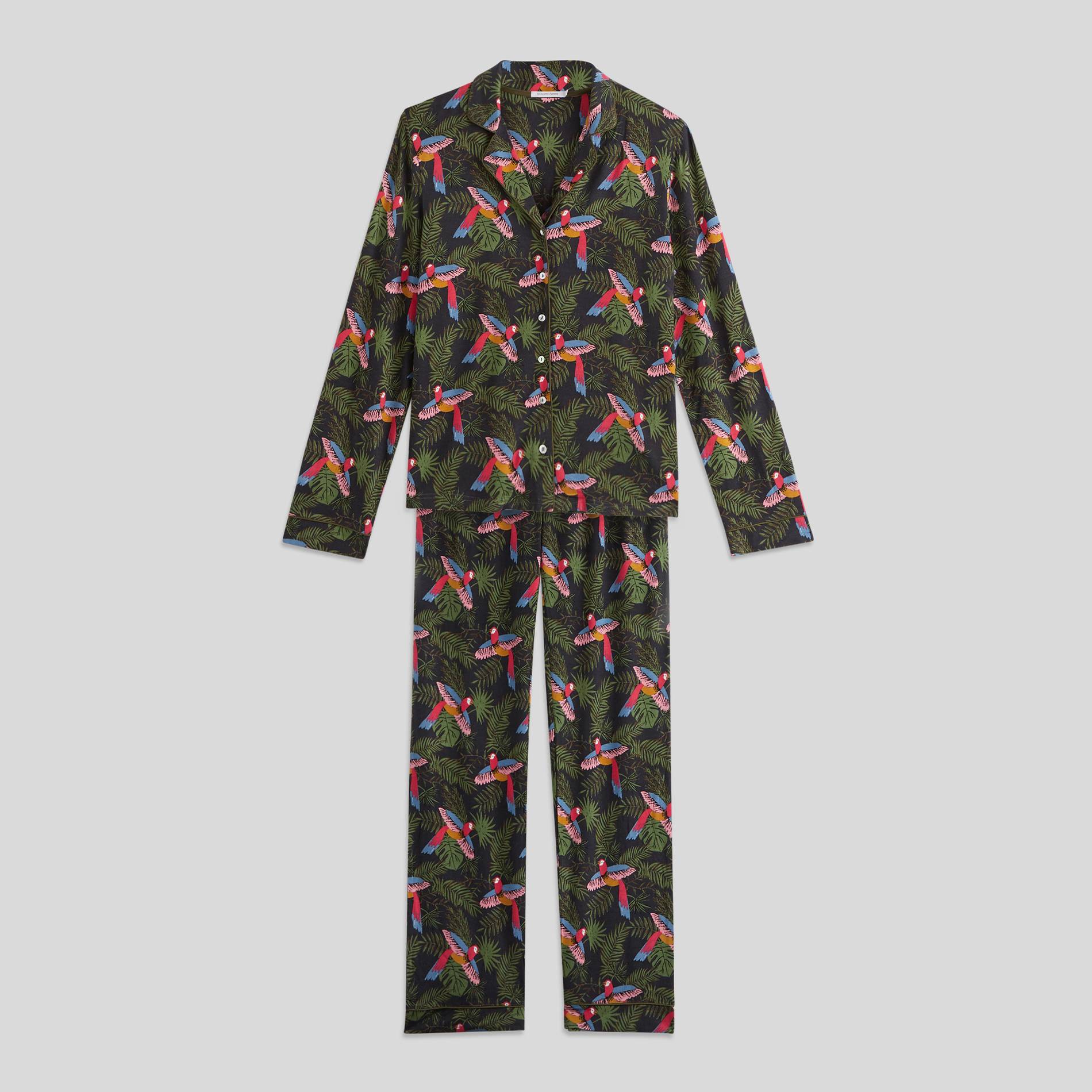 Pyjama imprimé, Noir, large image number 0.0