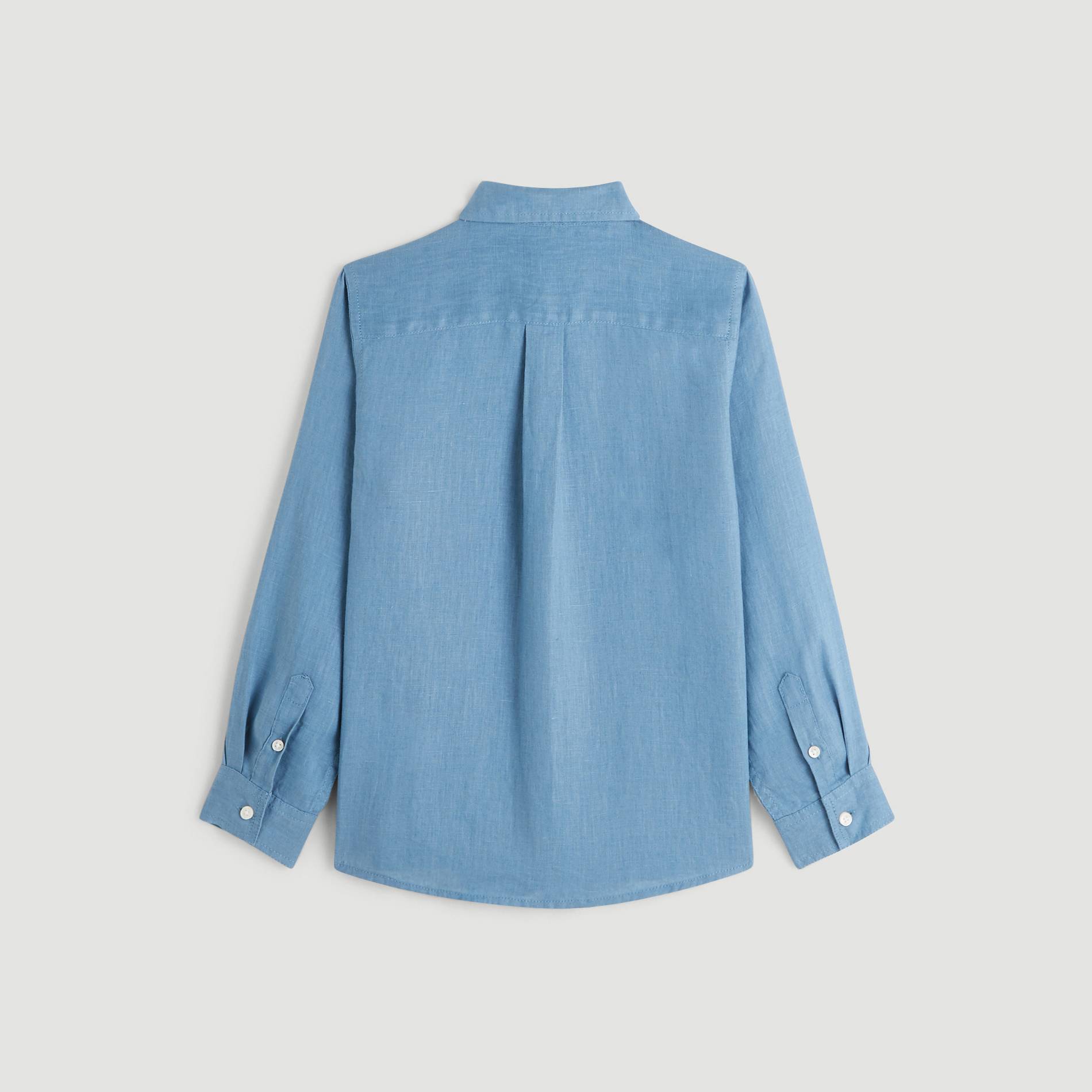 Chemise manches longues en lin, Bleu gris, large image number 1
