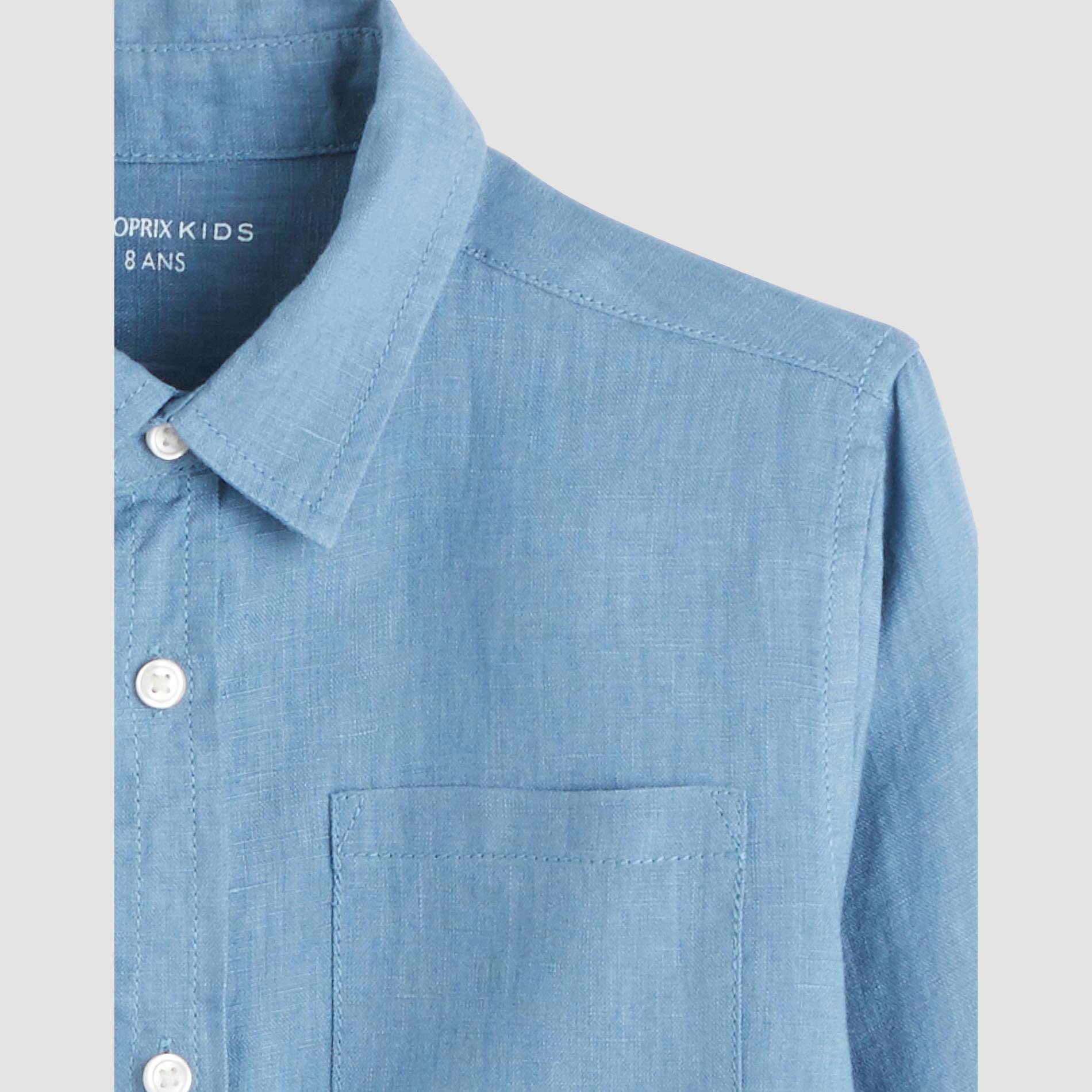 Chemise manches longues en lin, Bleu gris, large image number 2.0
