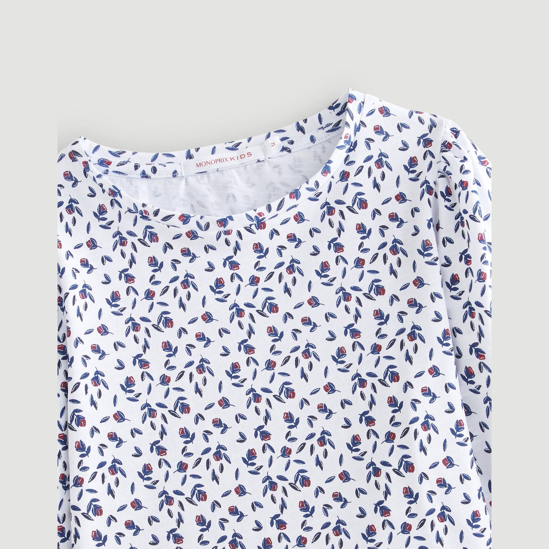 T-shirt manches longues imprimé, Ecru, large image number 2.0