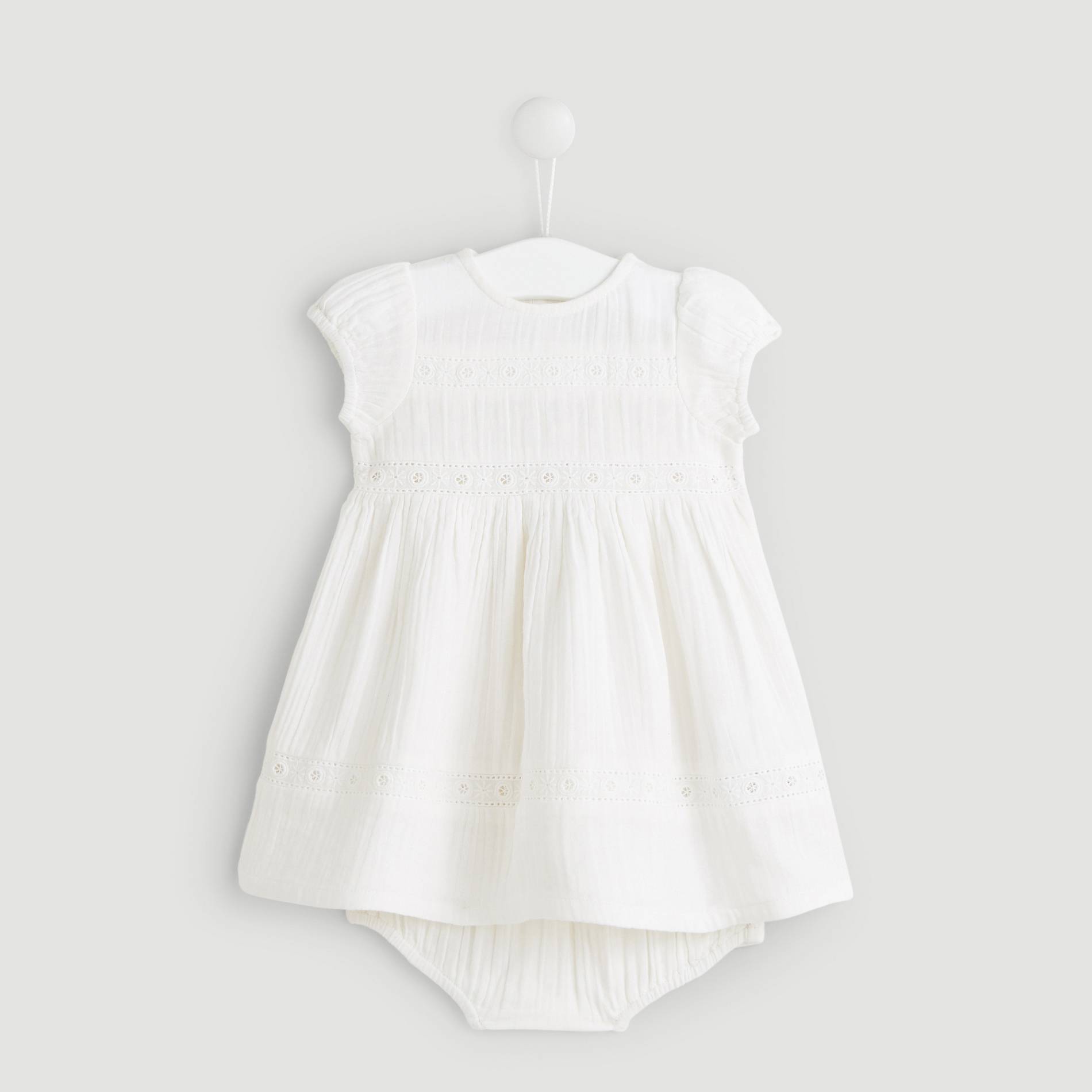Robe blouse en dentelle, Blanc, large image number 0.0