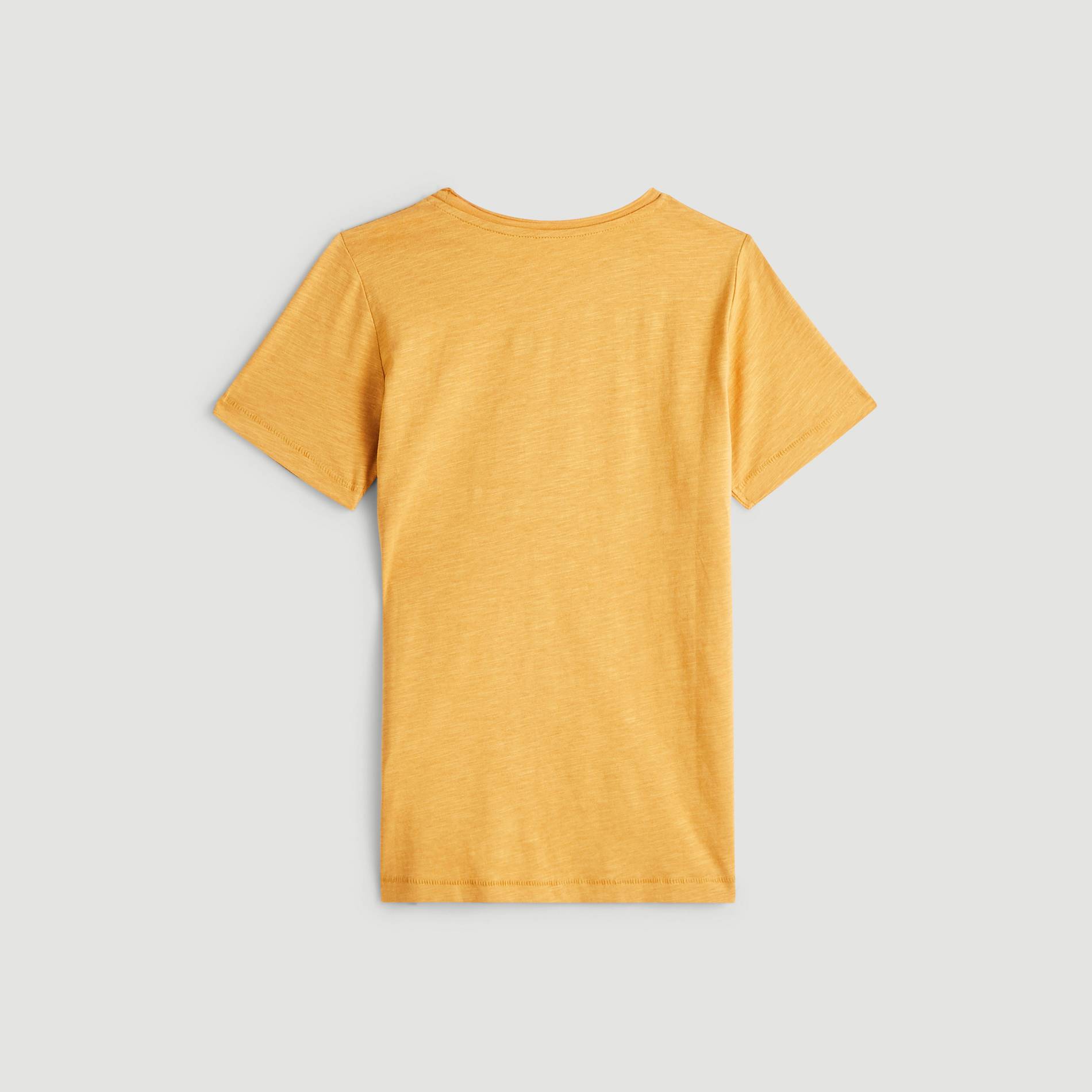 T-shirt manches courtes en coton BIO, Moutarde, large image number 1