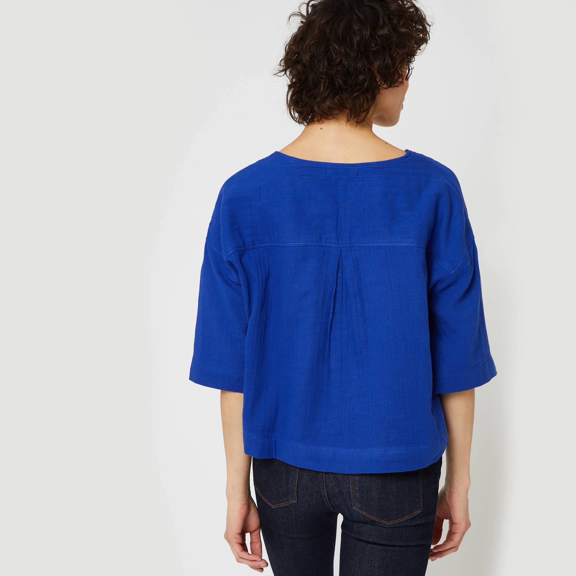 Blouse manches courtes, Cobalt, large image number 1