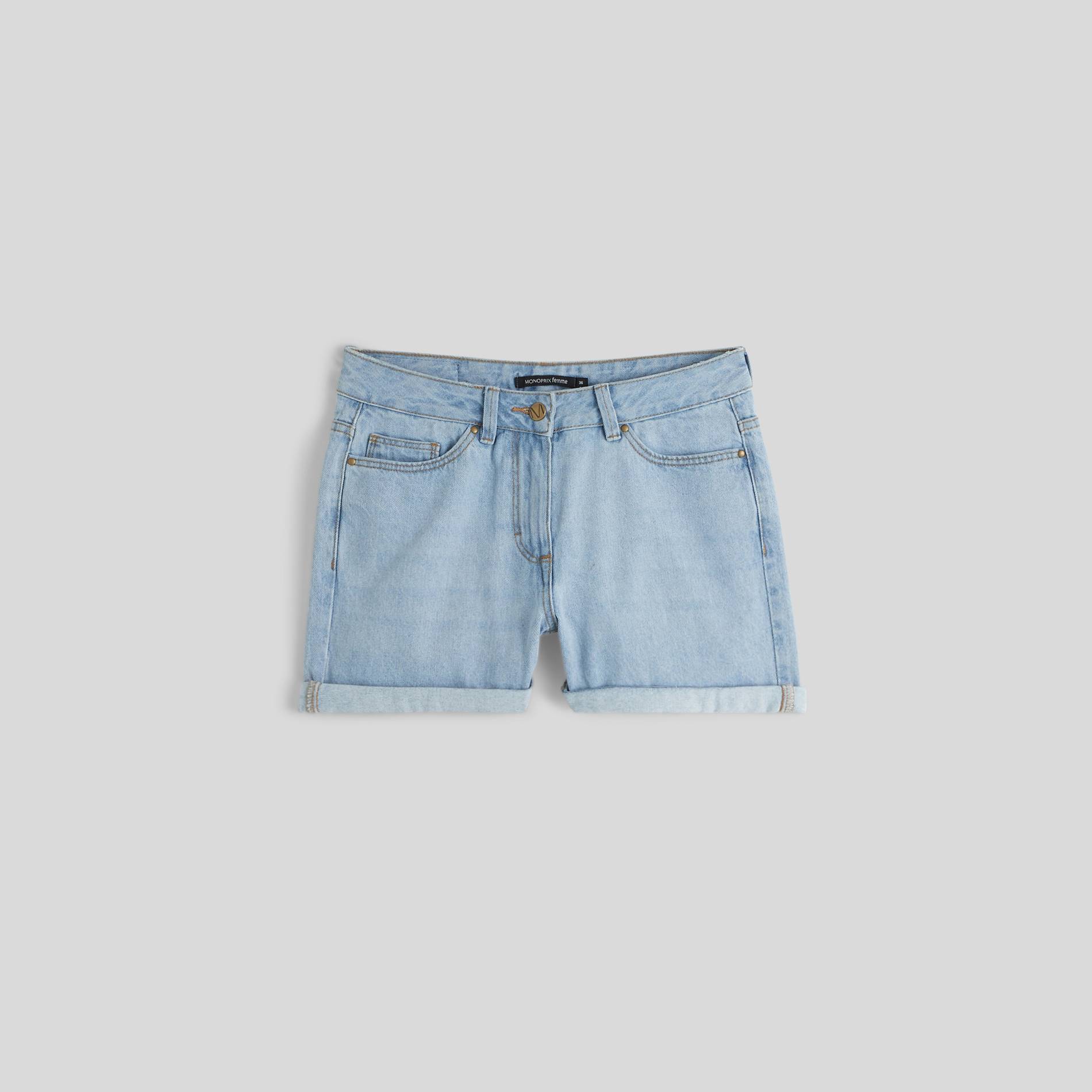 Short en jean, Bleu marine, large image number 0