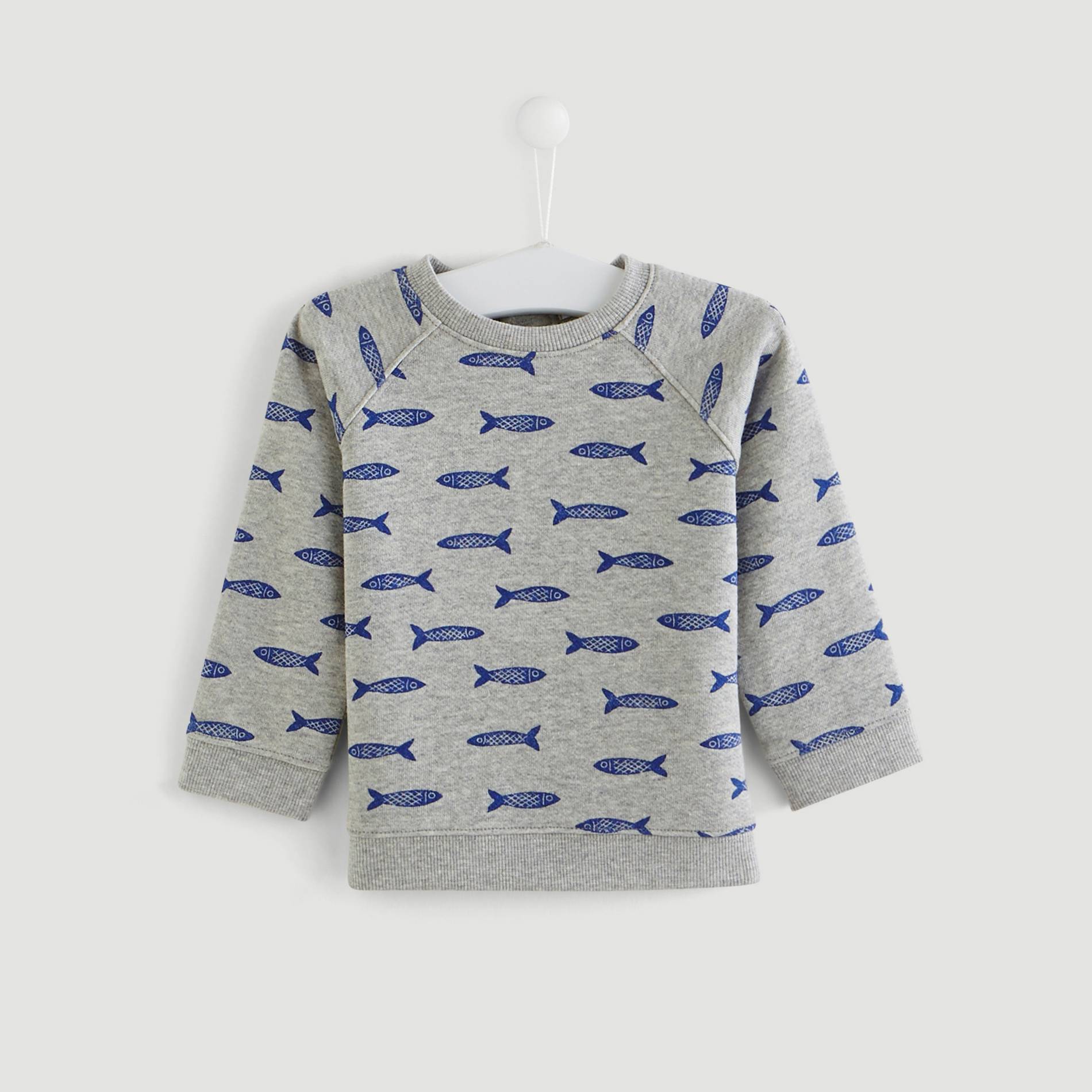 Sweat imprimé, Gris moyen, large image number 0