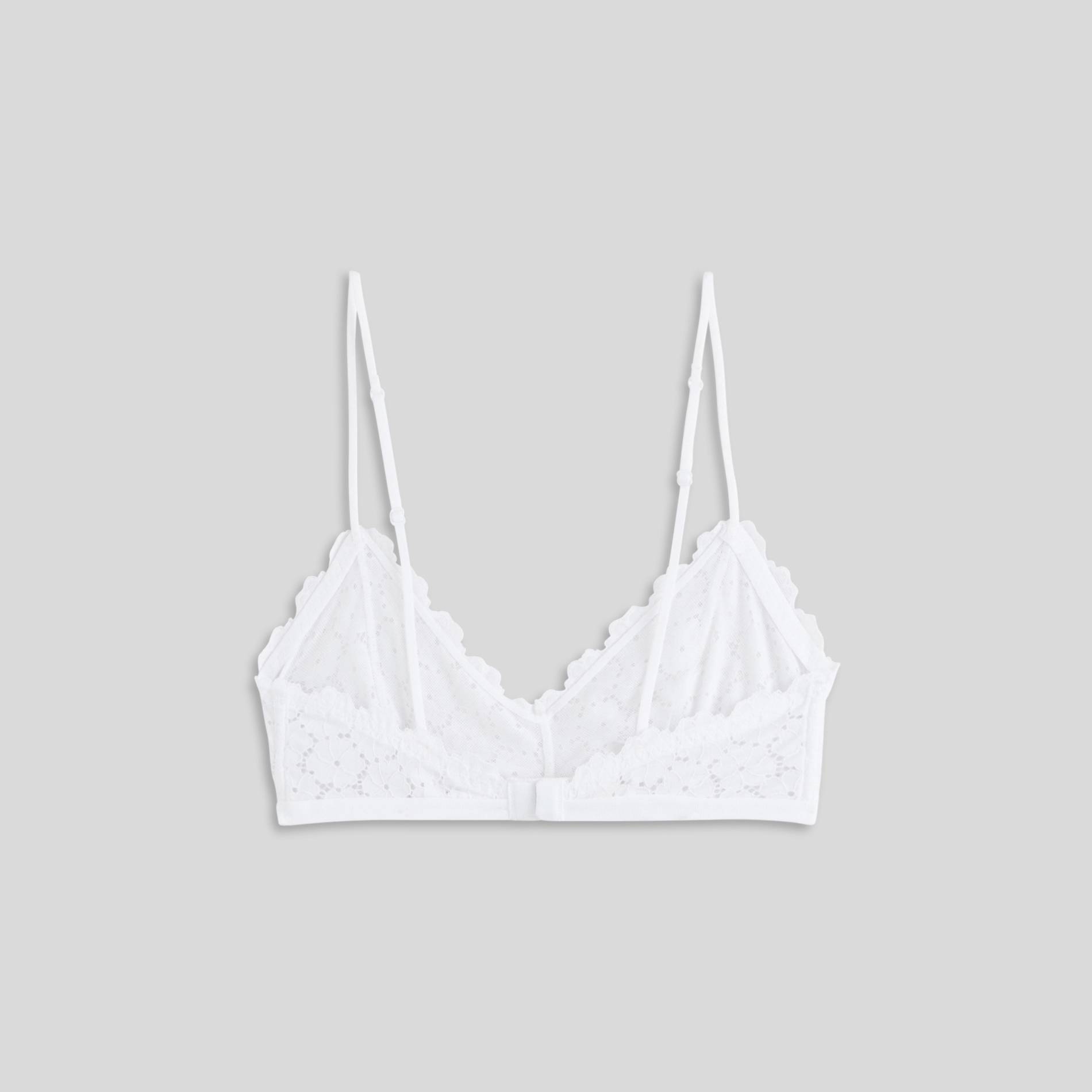 Soutien-gorge triangle en dentelle, Blanc, large image number 1
