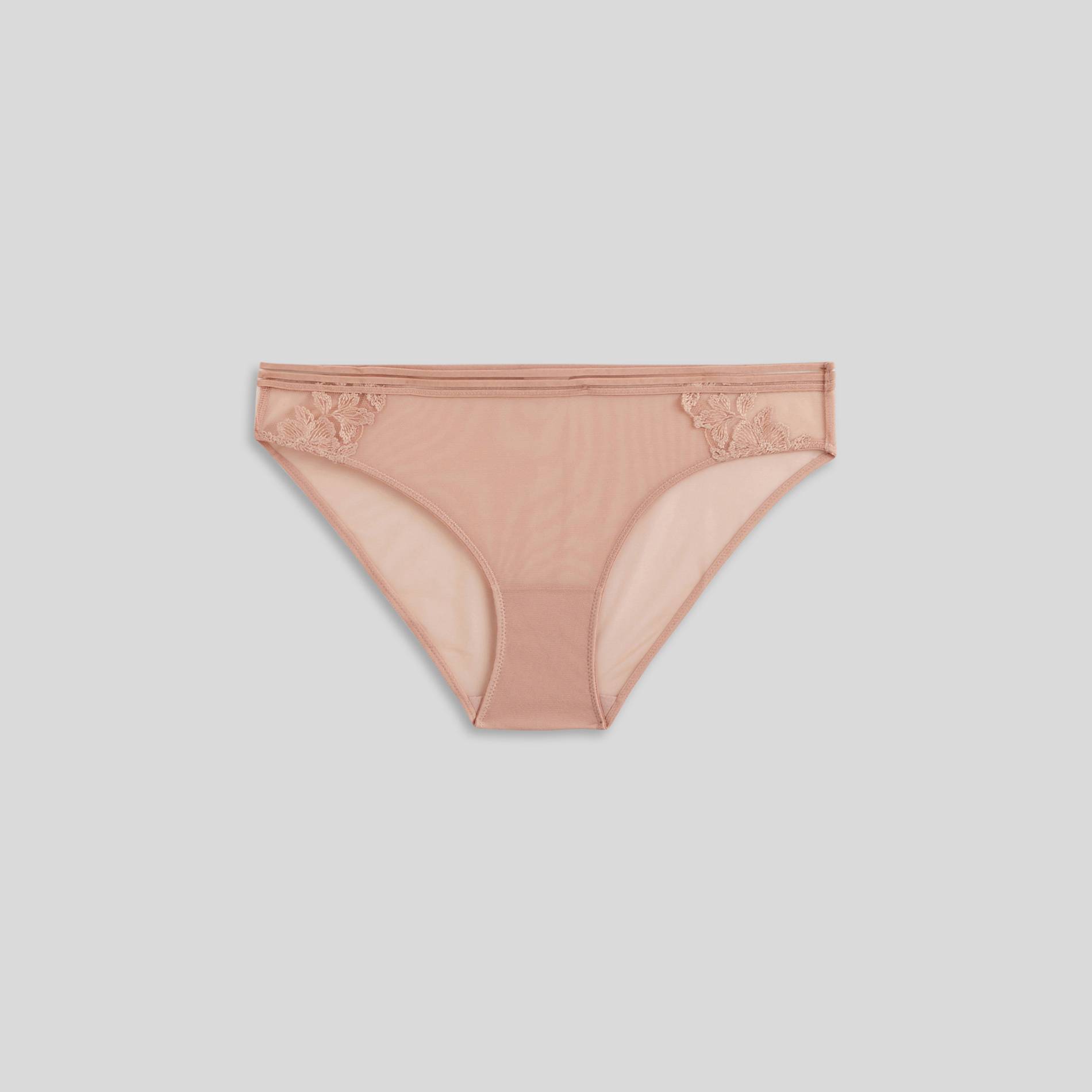 Culotte en tulle brodé, Brun clair, large image number 0