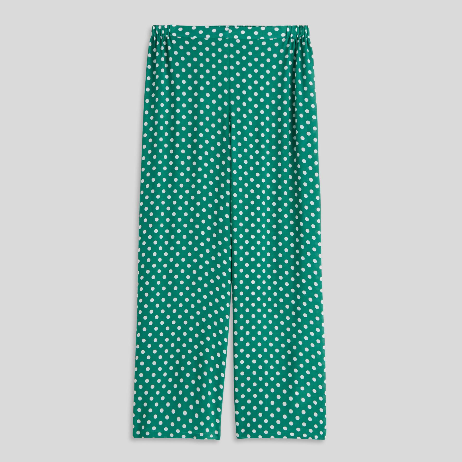 Pantalon large à pois, Vert, large image number 0.0