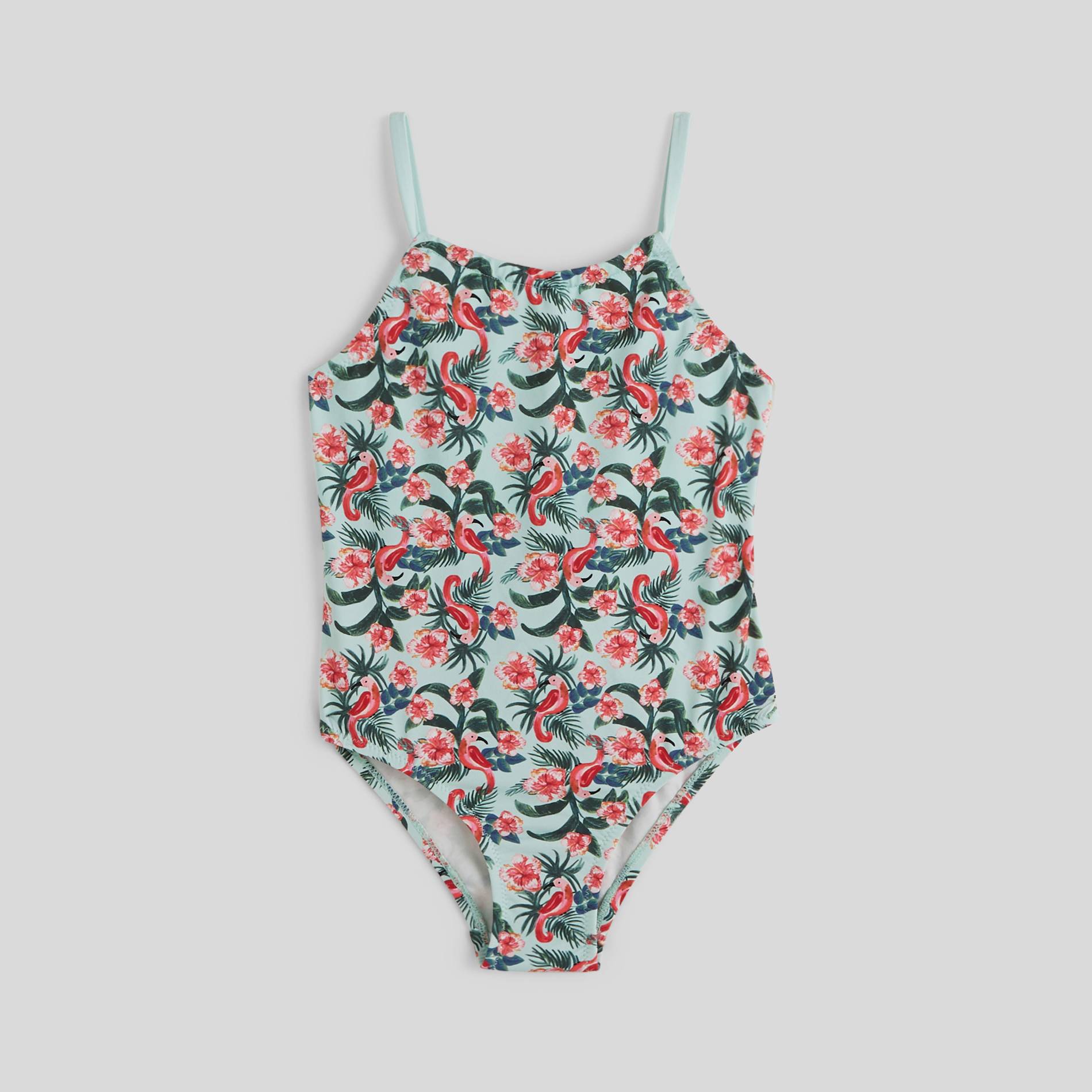 Maillot de bain 1 pièce tropical, Vert pâle , large image number 0