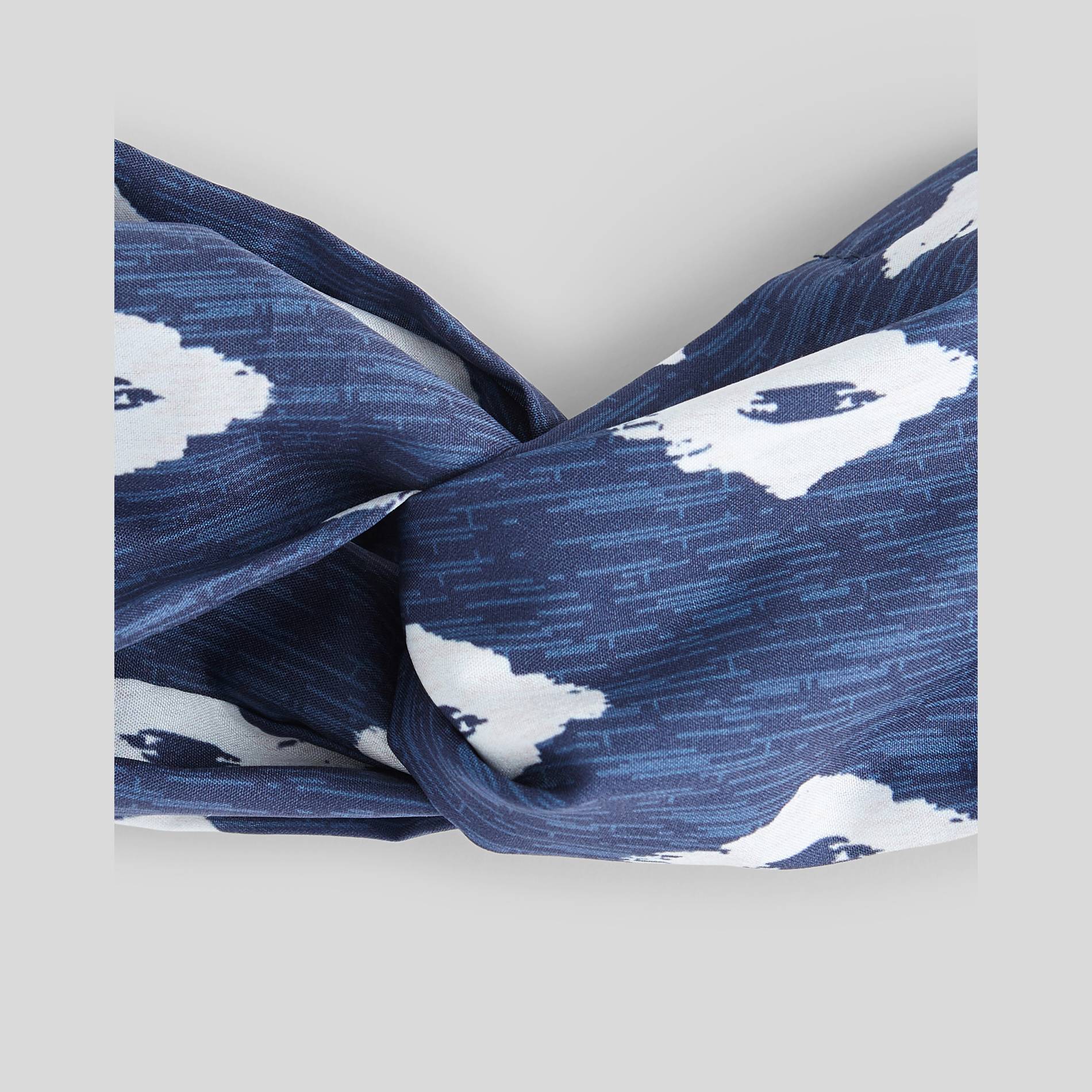 Bandeau de tête en coton, Bleu marine, large image number 1