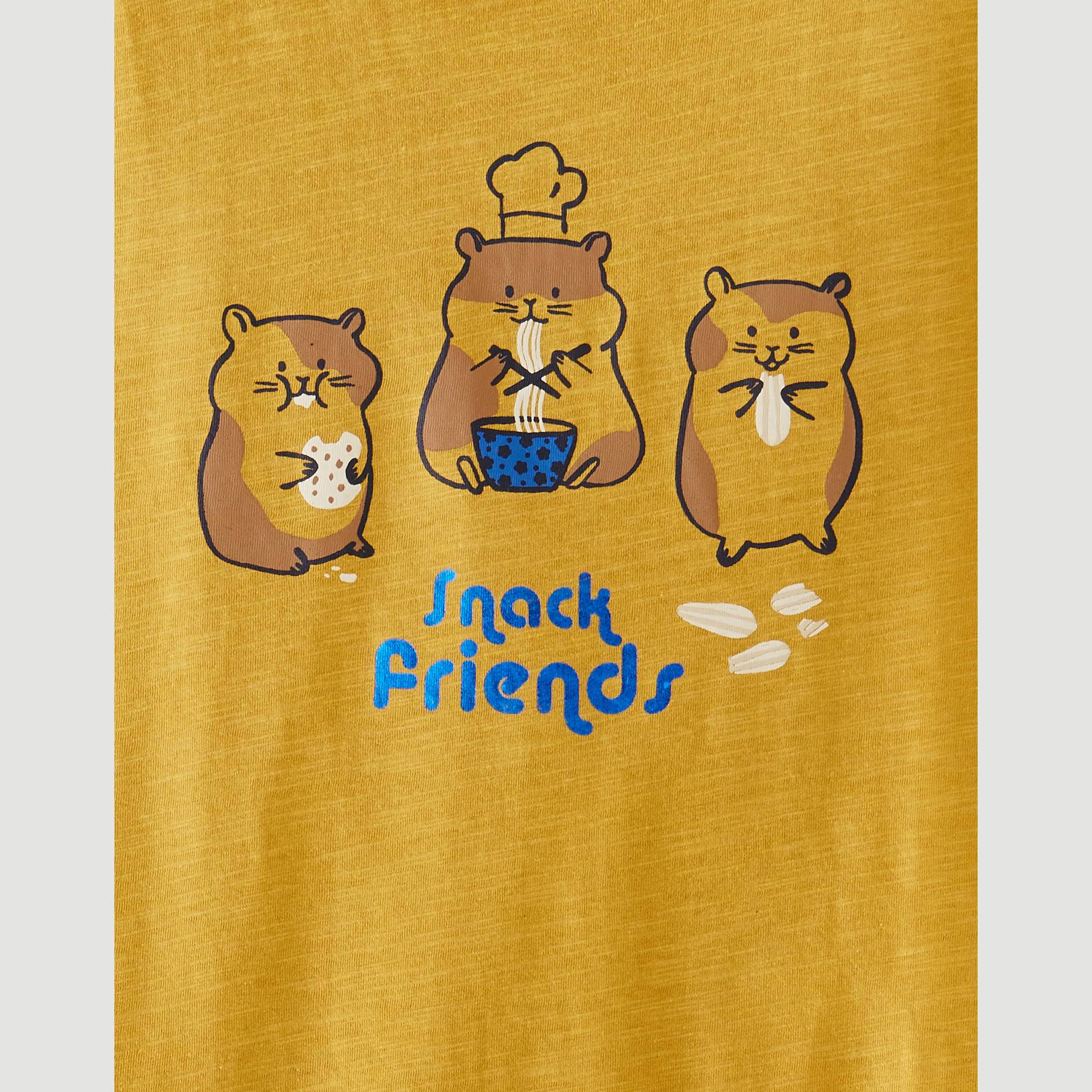 T-shirt manches courtes imprimé, Jaune, large image number 2.0