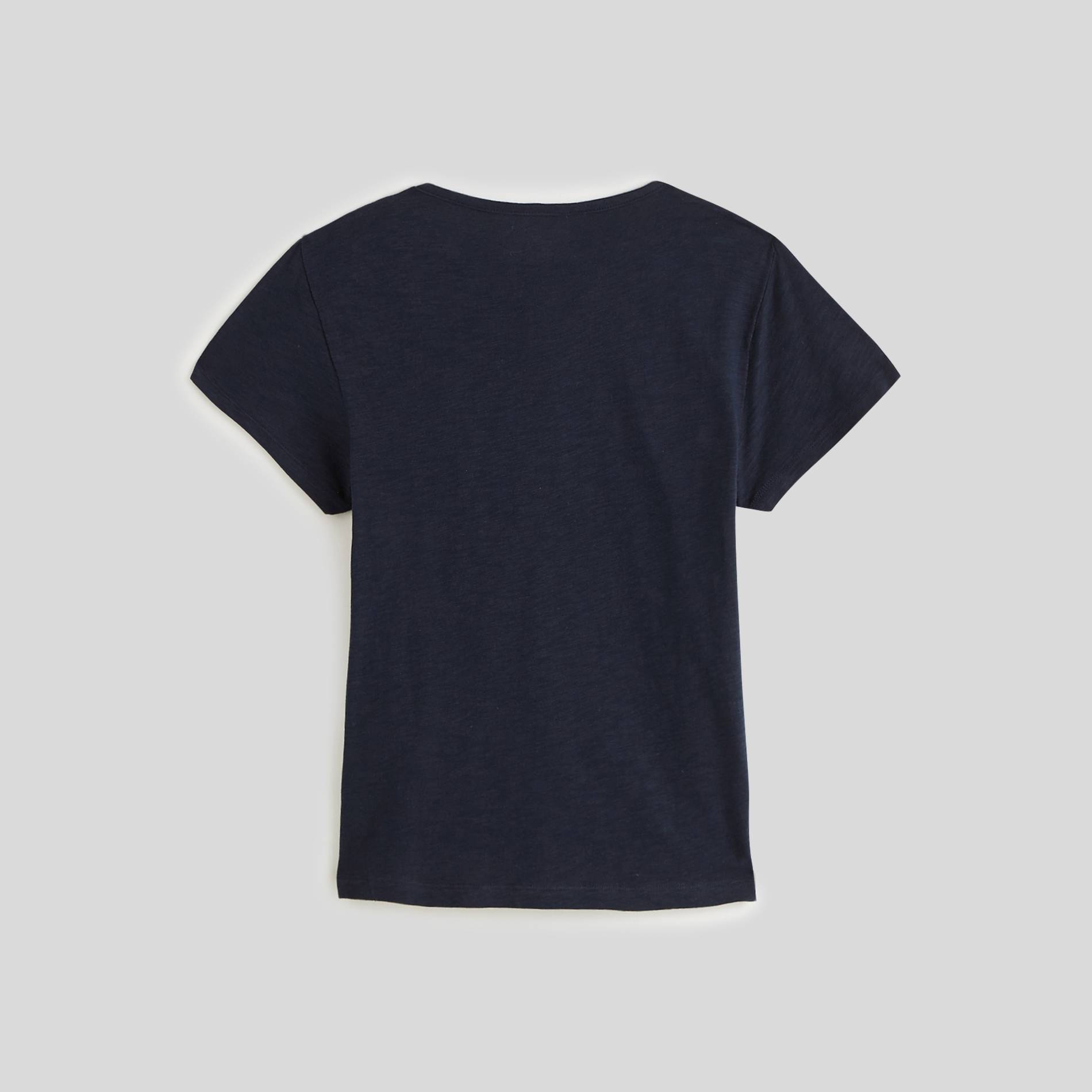 T-shirt manches courtes col tunisien, Bleu marine, large image number 1