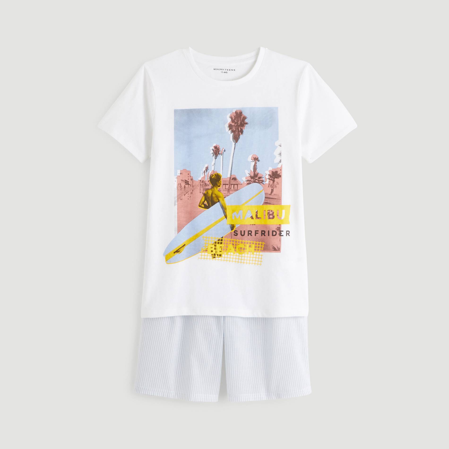 Pyjama court, Ecru, large image number 0