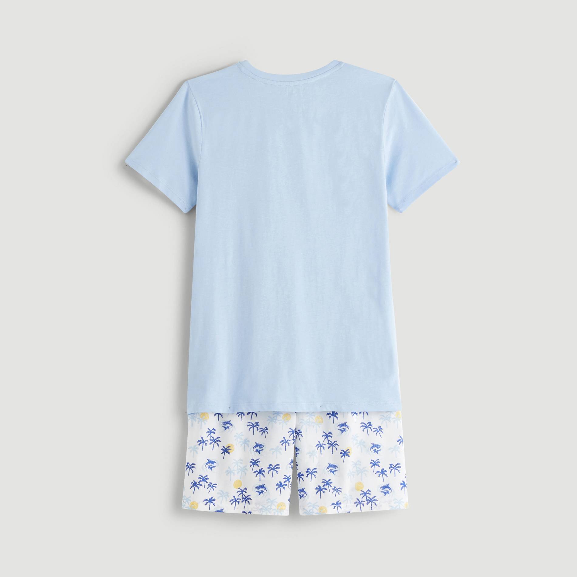 Pyjama court imprimé, Bleu pâle, large image number 1