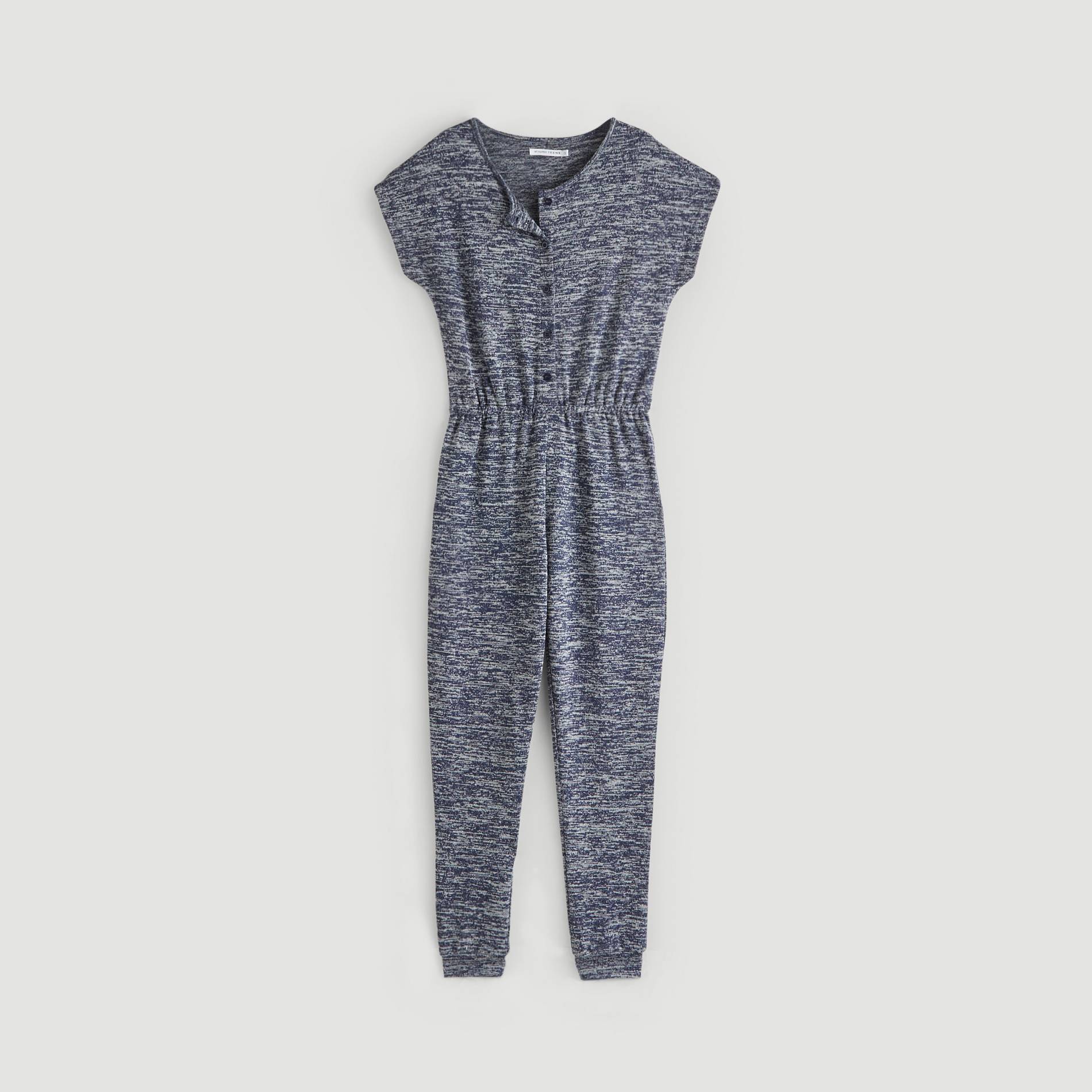 Combipantalon bi-matières, Bleu marine, large image number 1
