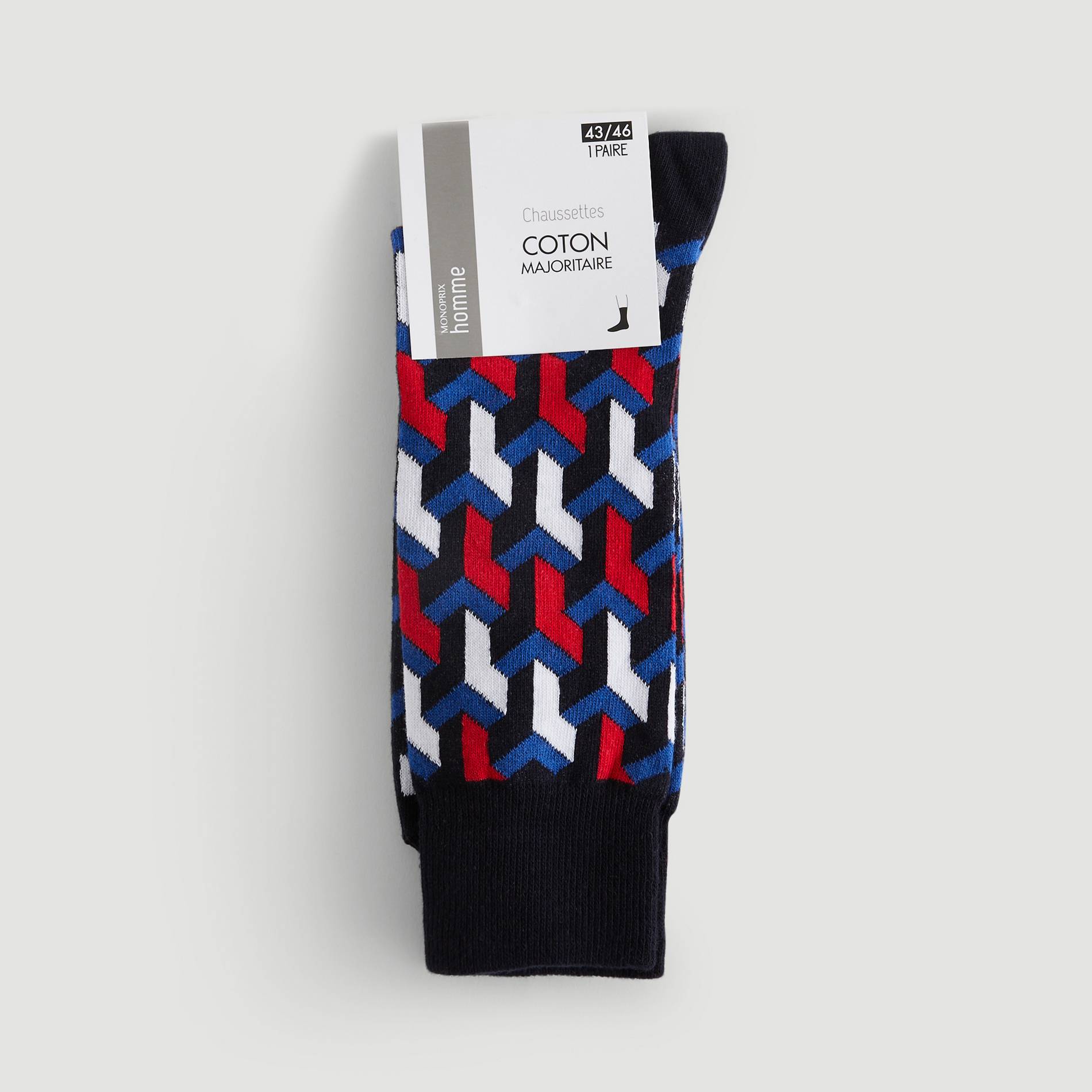 Chaussettes fantaisie, Bleu marine, large image number 0.0