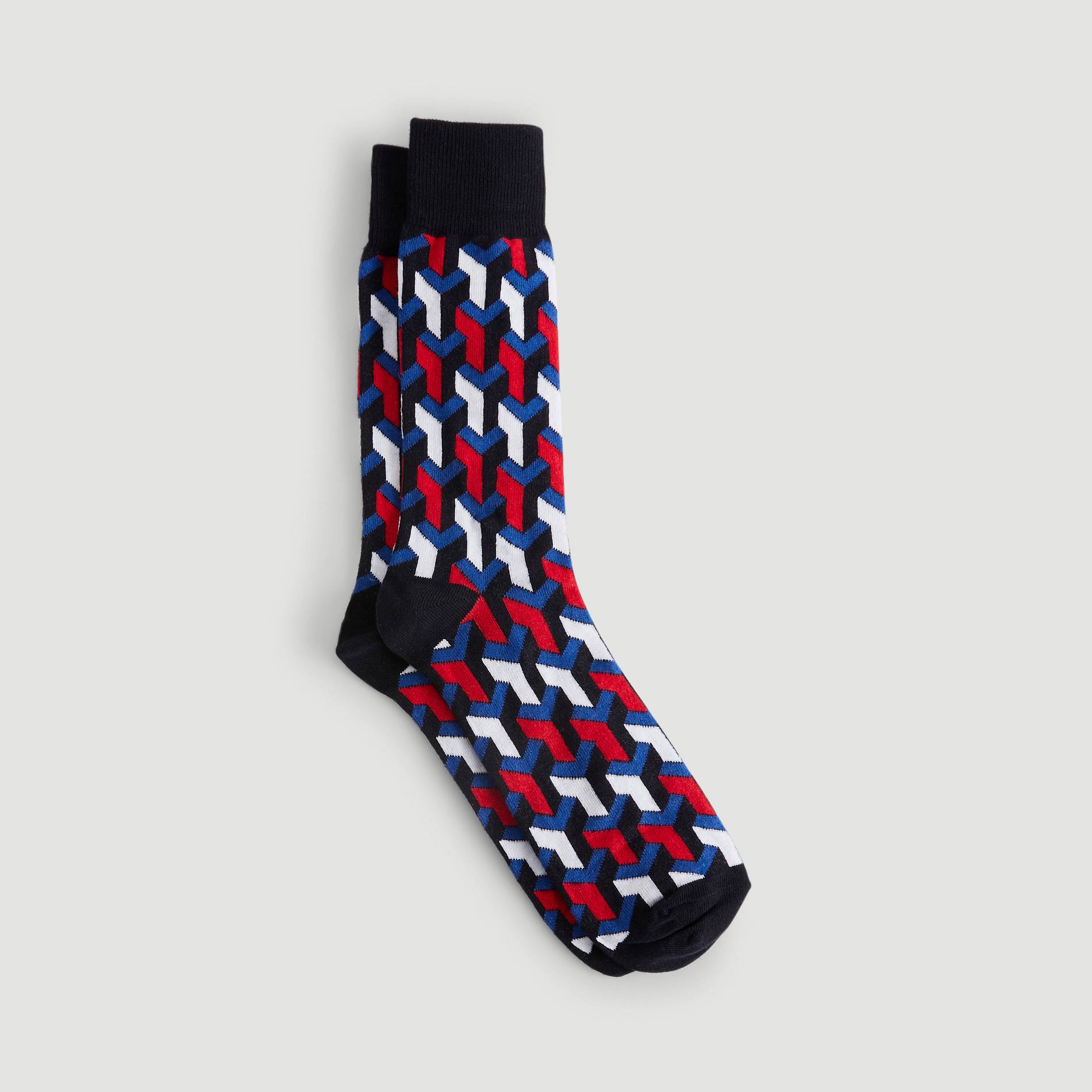 Chaussettes fantaisie, Bleu marine, large image number 1