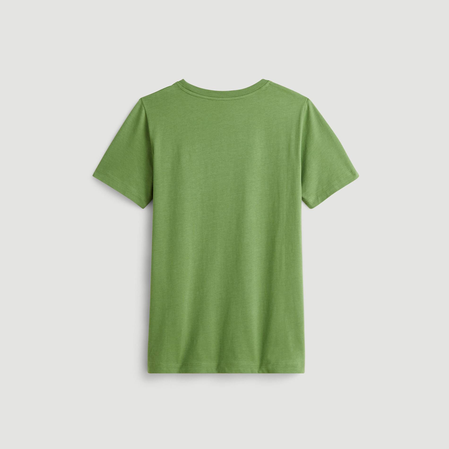 T-shirt manches courtes imprimé en coton BIO, Vert, large image number 1