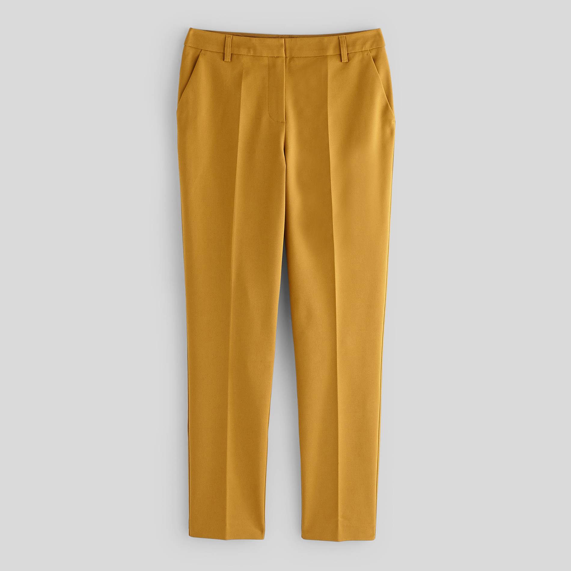 Pantalon pli cassé, Moutarde, large image number 0