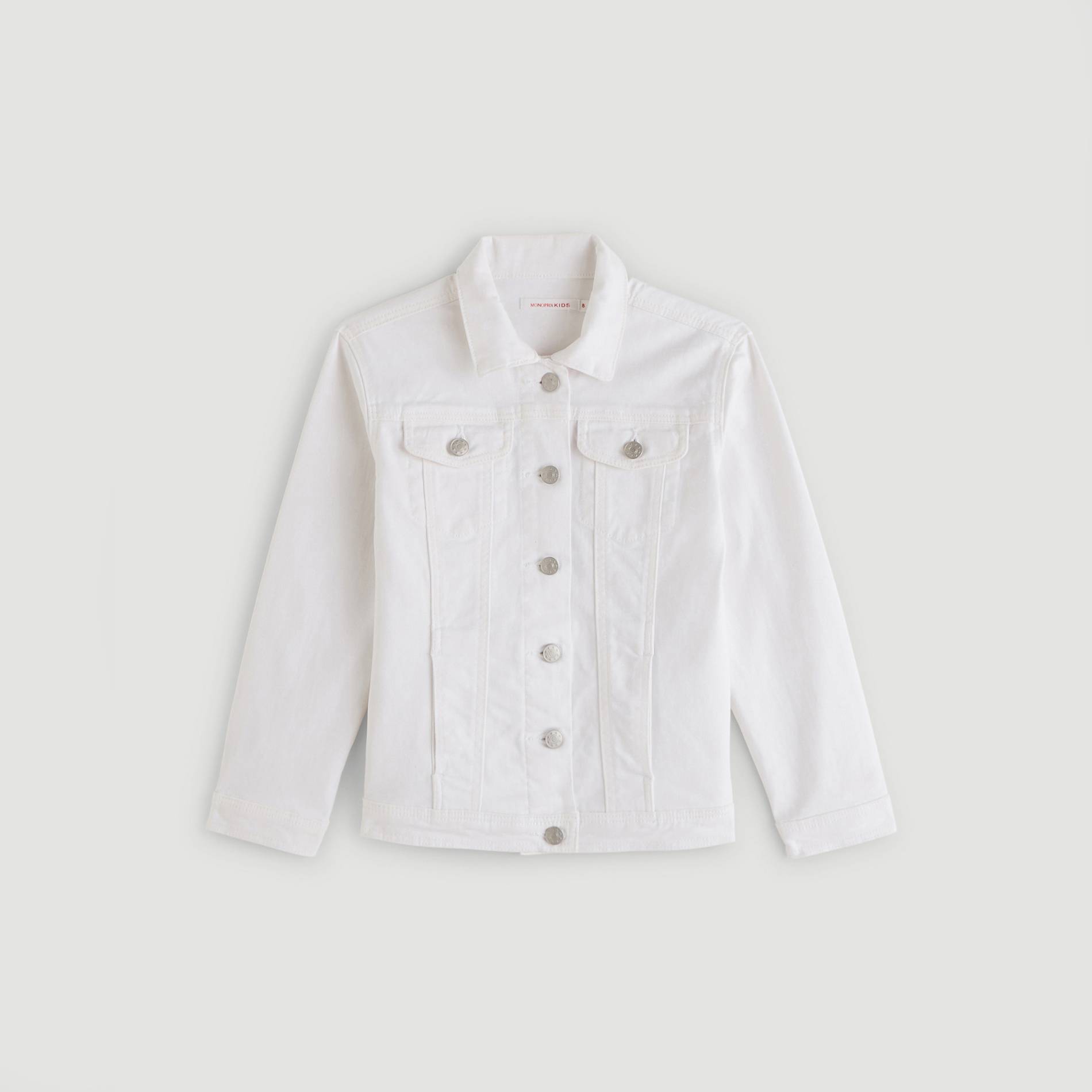Veste denim, Blanc, large image number 0.0