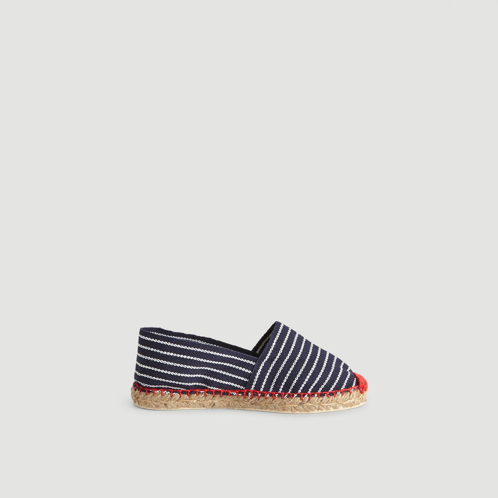 Espadrilles rayées, Bleu marine, large image number 0.0