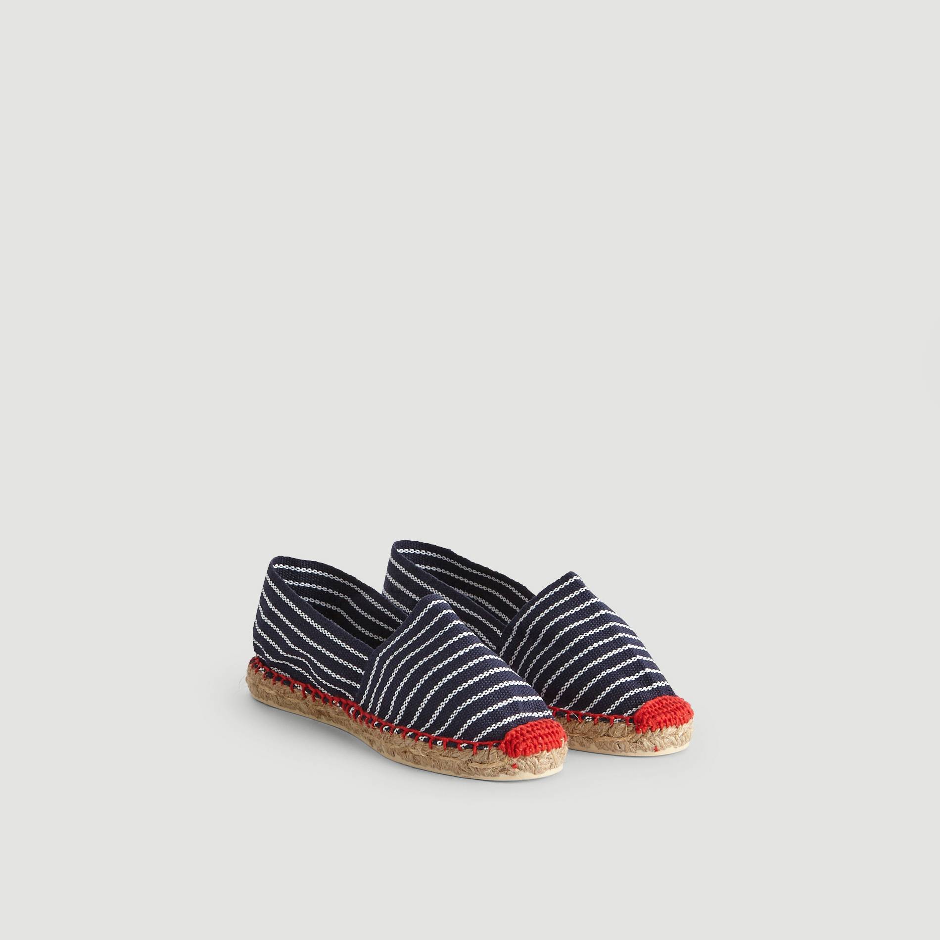 Espadrilles rayées, Bleu marine, large image number 1