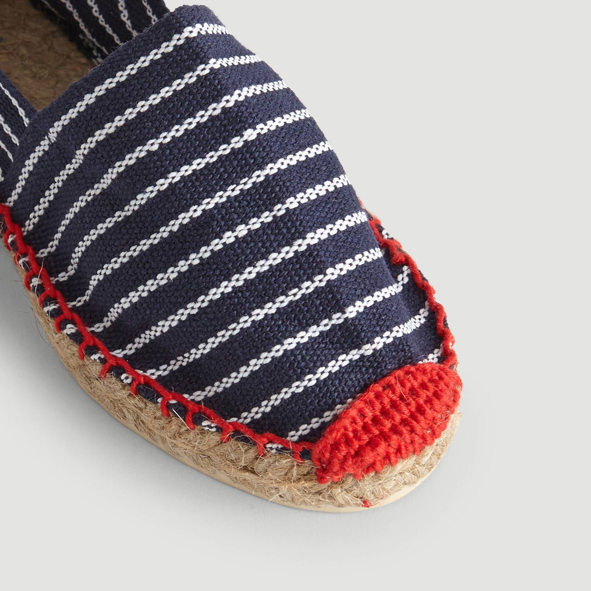 Espadrilles rayées, Bleu marine, large image number 2.0