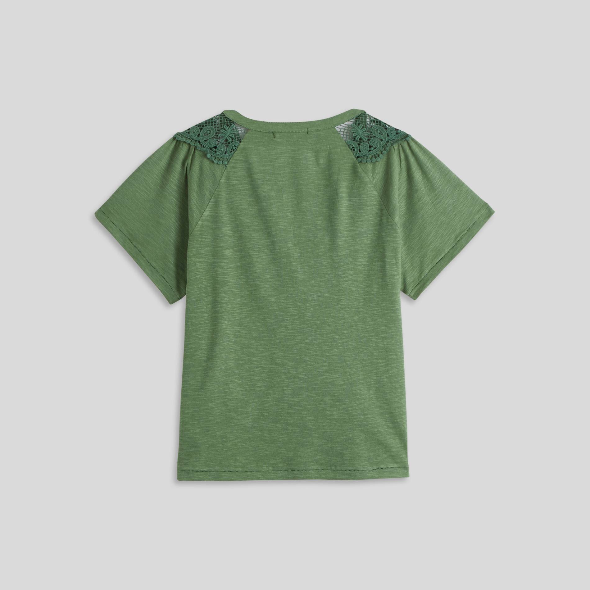 T-shirt manches courtes boutonné, Vert, large image number 1