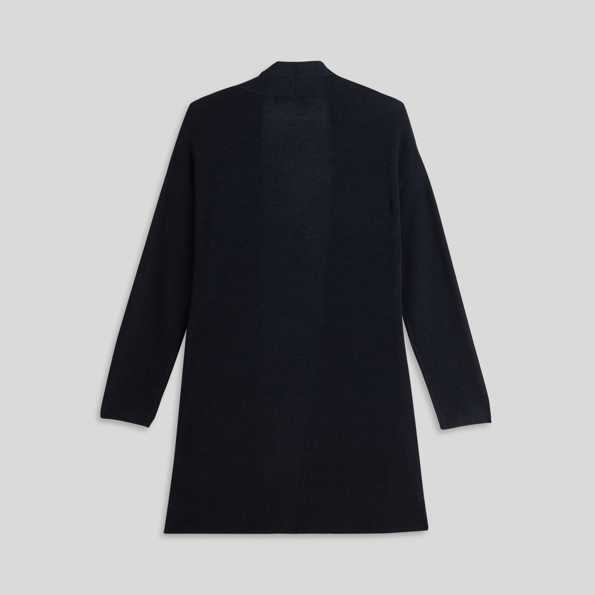 Gilet long côtelé, Bleu marine, large image number 1