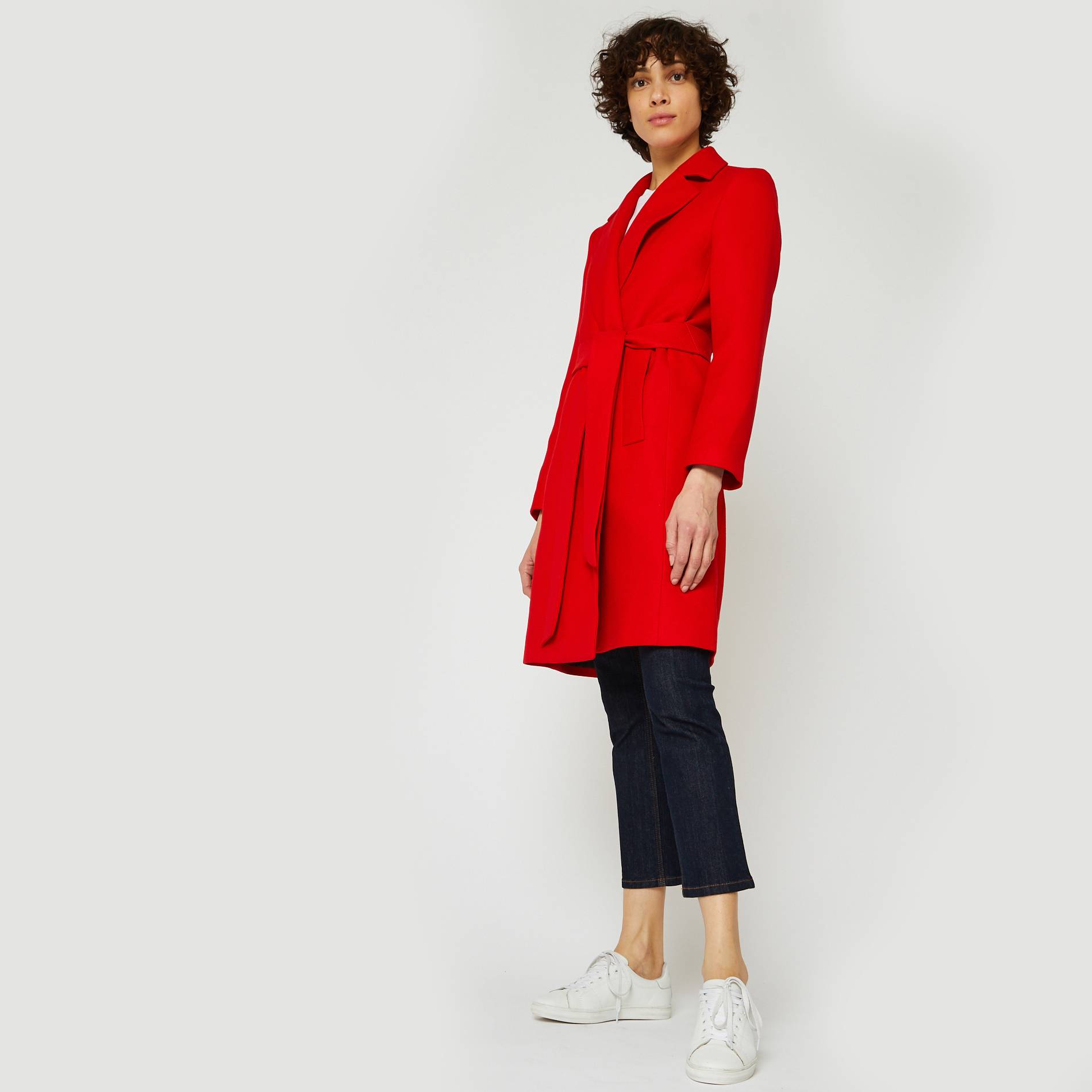 Manteau ceinturé, Rouge, large image number 0.0