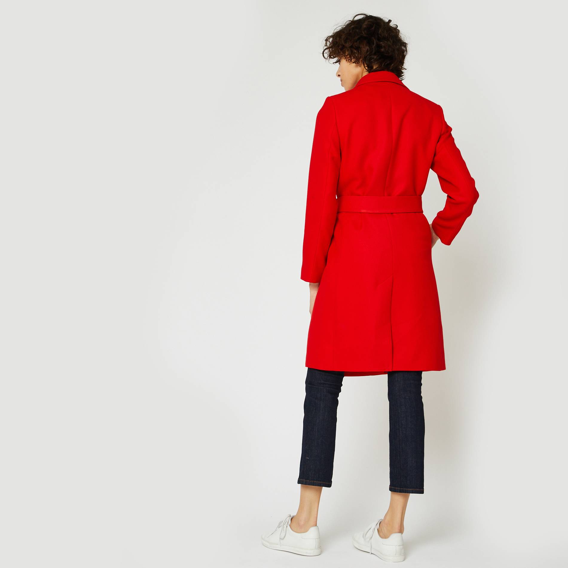 Manteau ceinturé, Rouge, large image number 1.0