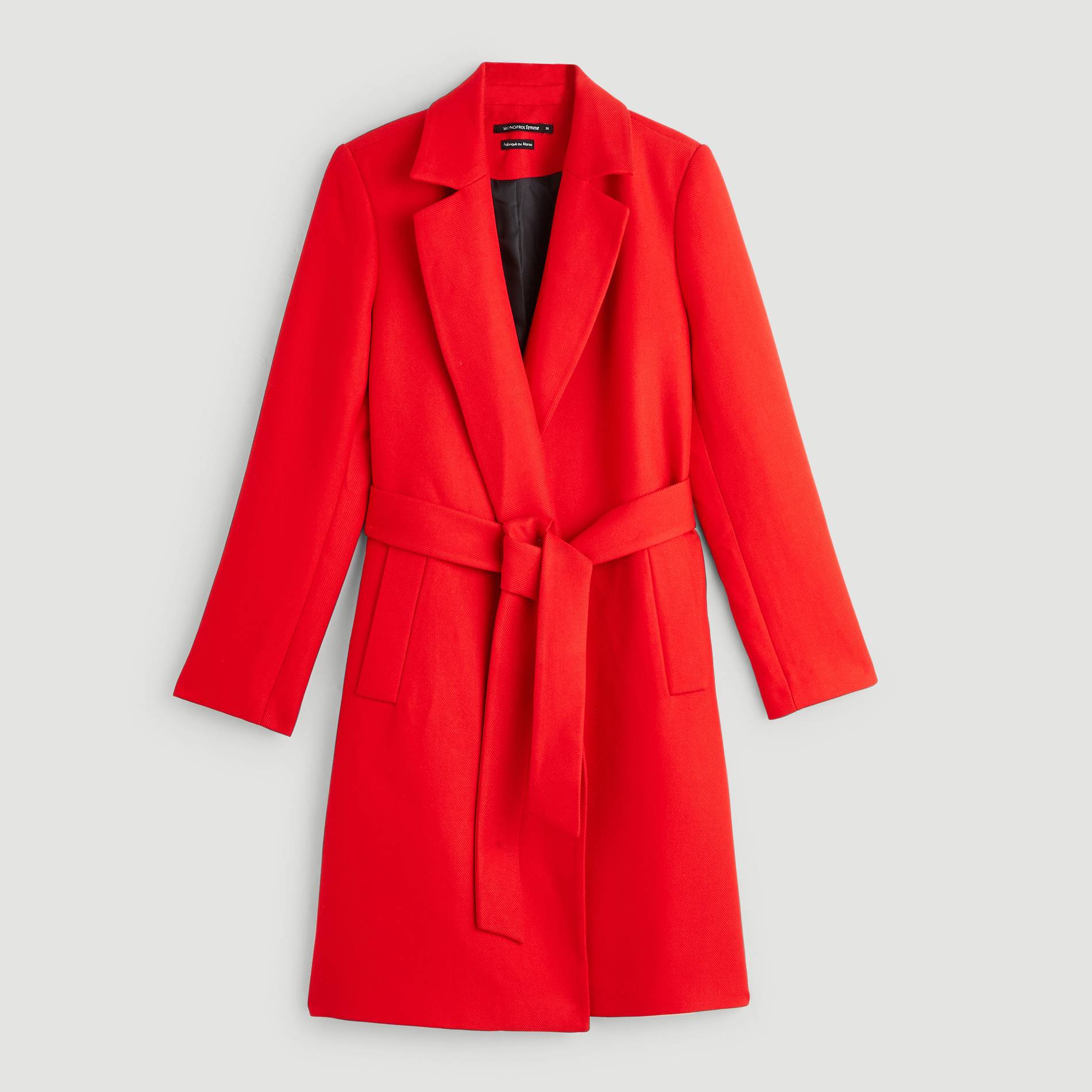Manteau ceinturé, Rouge, large image number 2.0