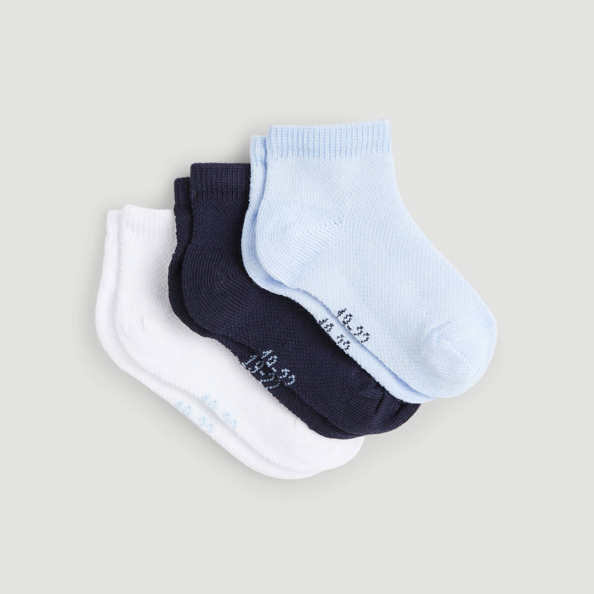 Lot de 3 paires de socquettes, Bleu marine, large image number 0.0