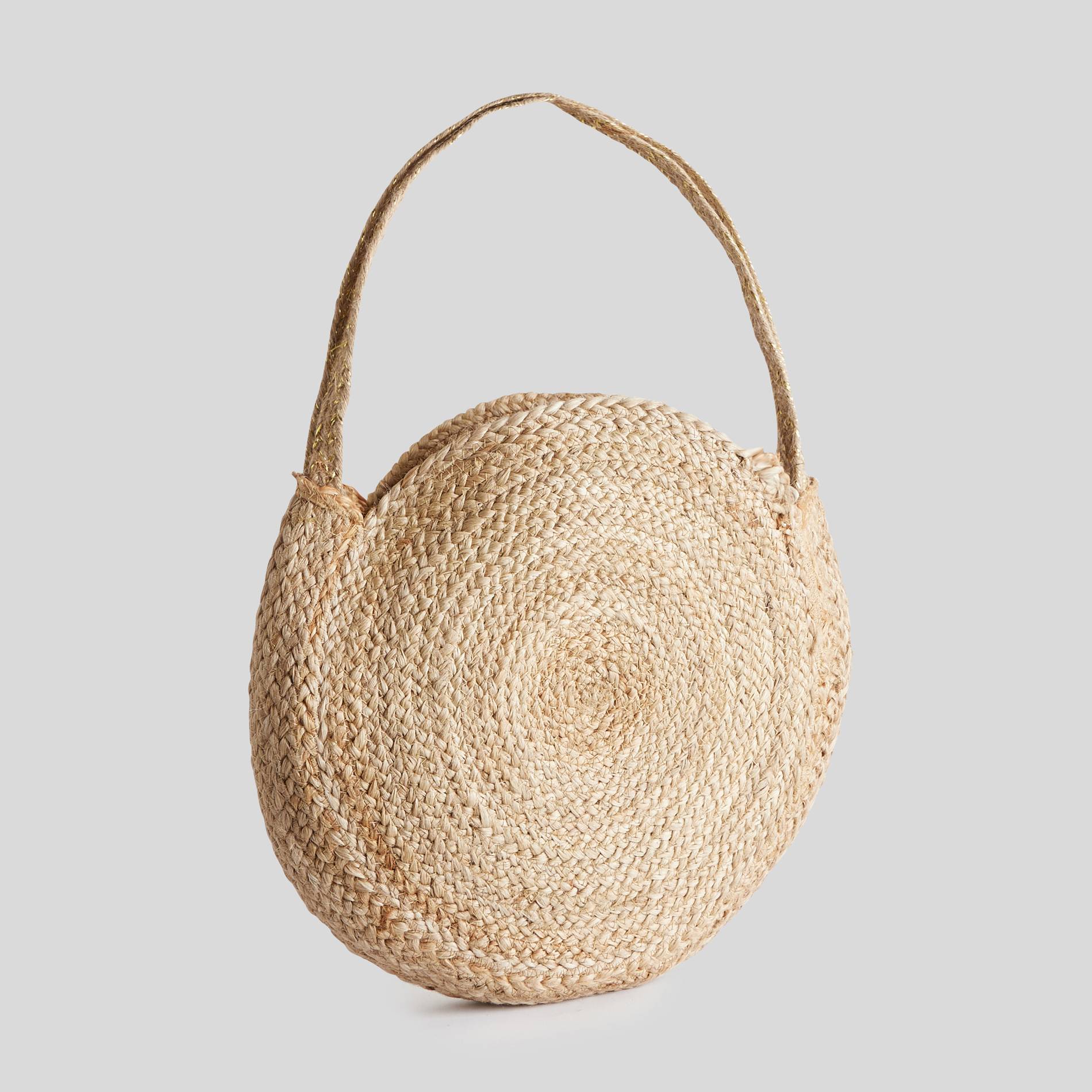 Panier rond en jute, Coquille, large image number 0.0